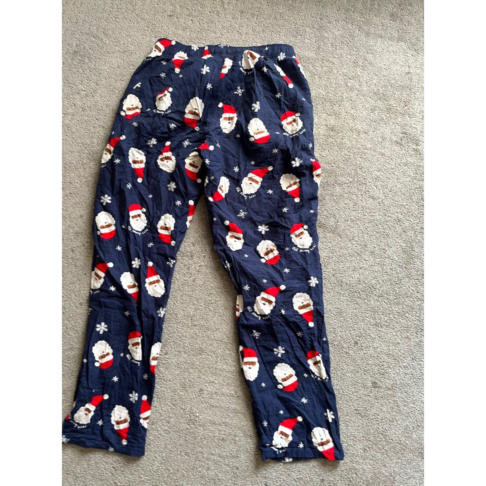 Old Navy Old Navy Womens Size S Navy Match The Fam Santa Mid-Rise Flannel Pajama Pants Size 28" / US 6 / IT 42 - 3 Thumbnail