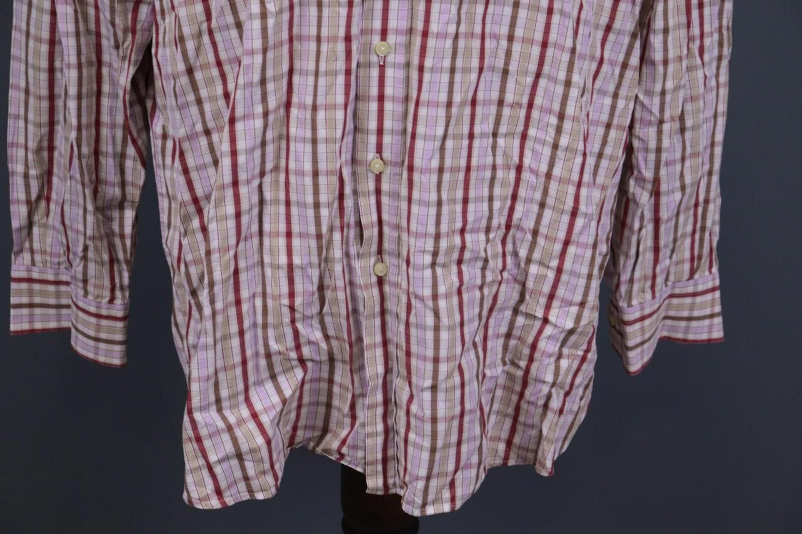 Etro Etro Multicolor Check Button Down Dress Shirt Size 46 Size US M / EU 48-50 / 2 - 3 Thumbnail