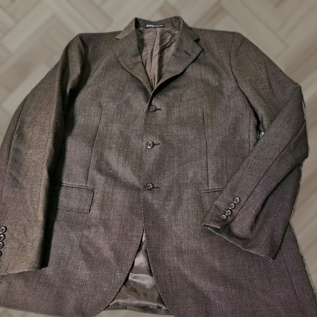 Polo Ralph Lauren VTG Polo Ralph Lauren Wool Sport Coat Blazer 42 R Men Regular Tweed Notch Lapel 3 Button USA Vintage Union Made Jacket/Coat Size US XL / EU 56 / 4 - 1 Thumbnail