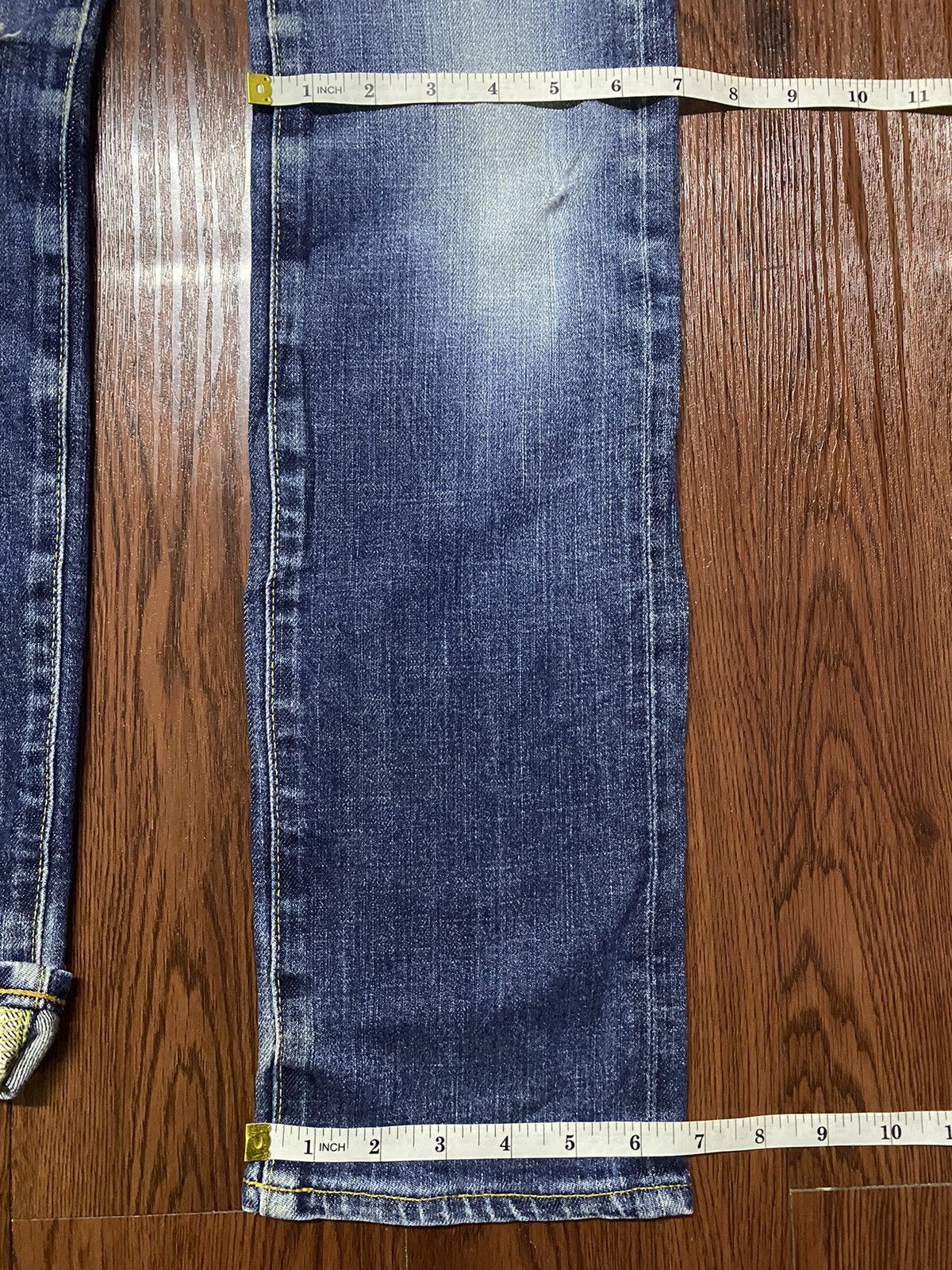 Japanese Brand Vintage Uniqlo Brands Selvedge Blue Wash Distressed Jeans Size US 29 - 15 Thumbnail