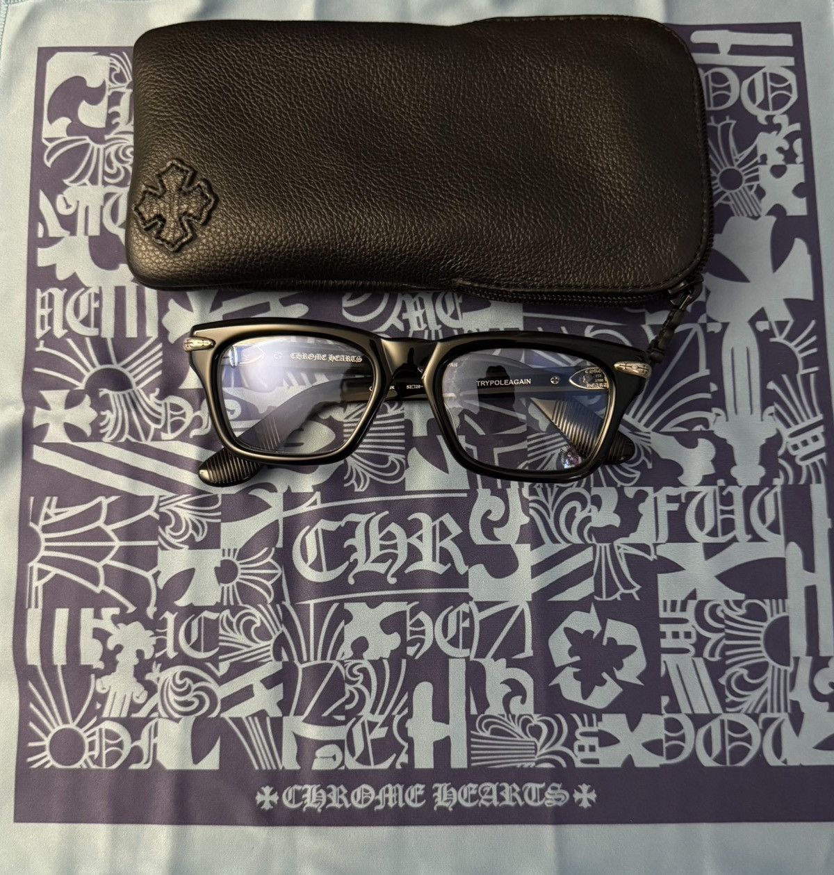 Chrome Hearts AUTHENTIC CHROME HEARTS GLASSES TRYPOLEAGAIN MODEL Size ONE SIZE - 1 Thumbnail