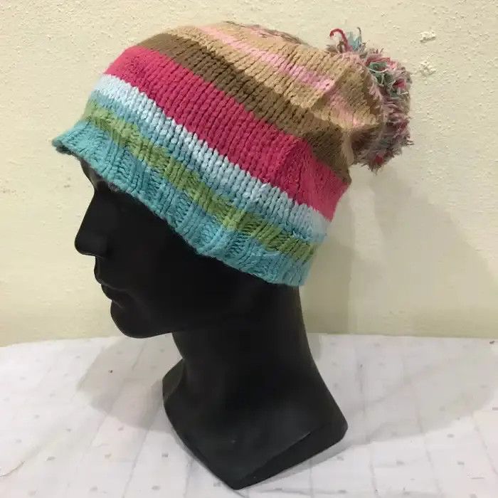 Gap × Vintage Gap Multicolour Knit Beanie Hat Size ONE SIZE - 3 Thumbnail