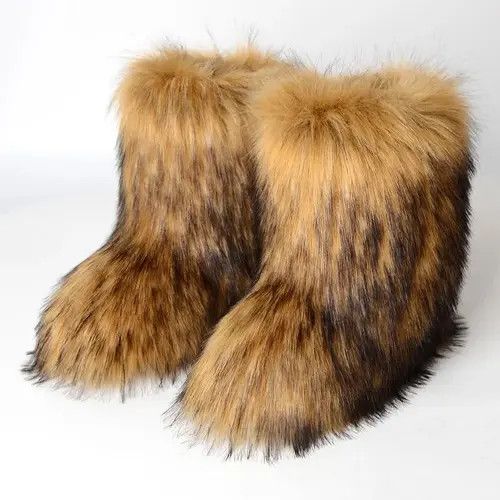 Japanese Brand × Other Winter Fluffy Faux Fur Plush Boots Footwear Size US 6.5 / IT 36.5 - 4 Thumbnail