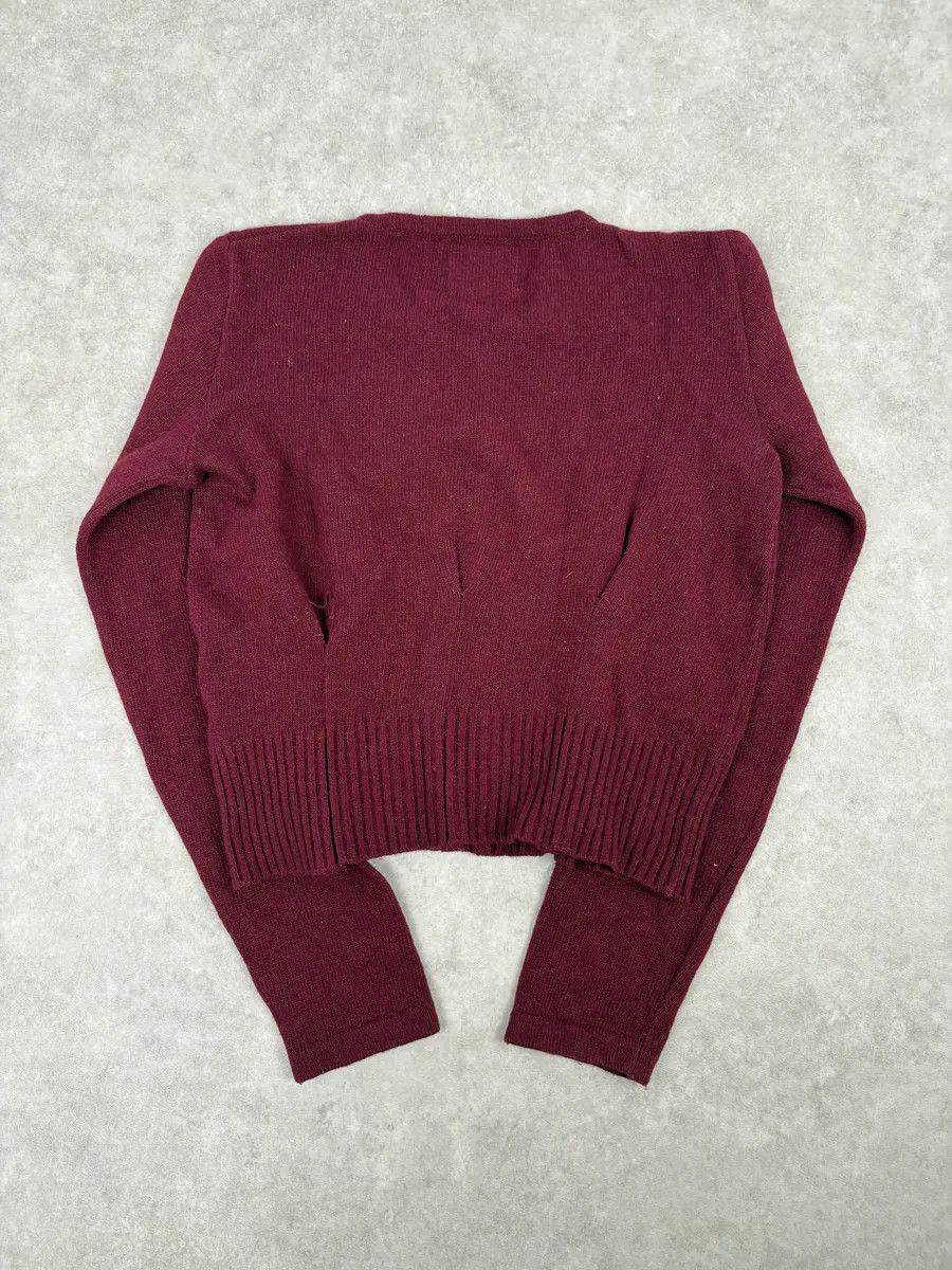 Vivienne Westwood Vivienne Westwood Bordeaux Wool Cropped Sweater Size S / US 4 / IT 40 - 6 Thumbnail