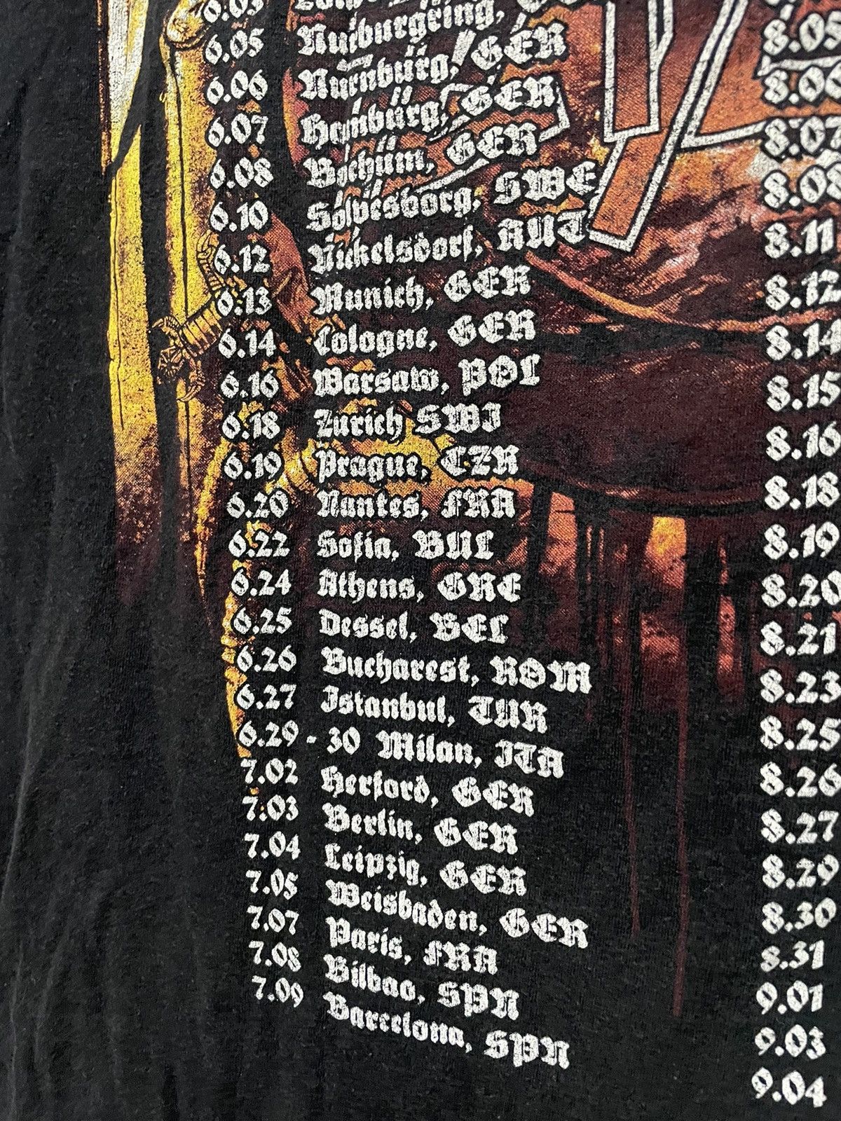 Band Tees × Slayer × Vintage Slayer World Tour 2010 Tee Vintage Rock Metal T-Shirt Size US XL / EU 56 / 4 - 16 Thumbnail