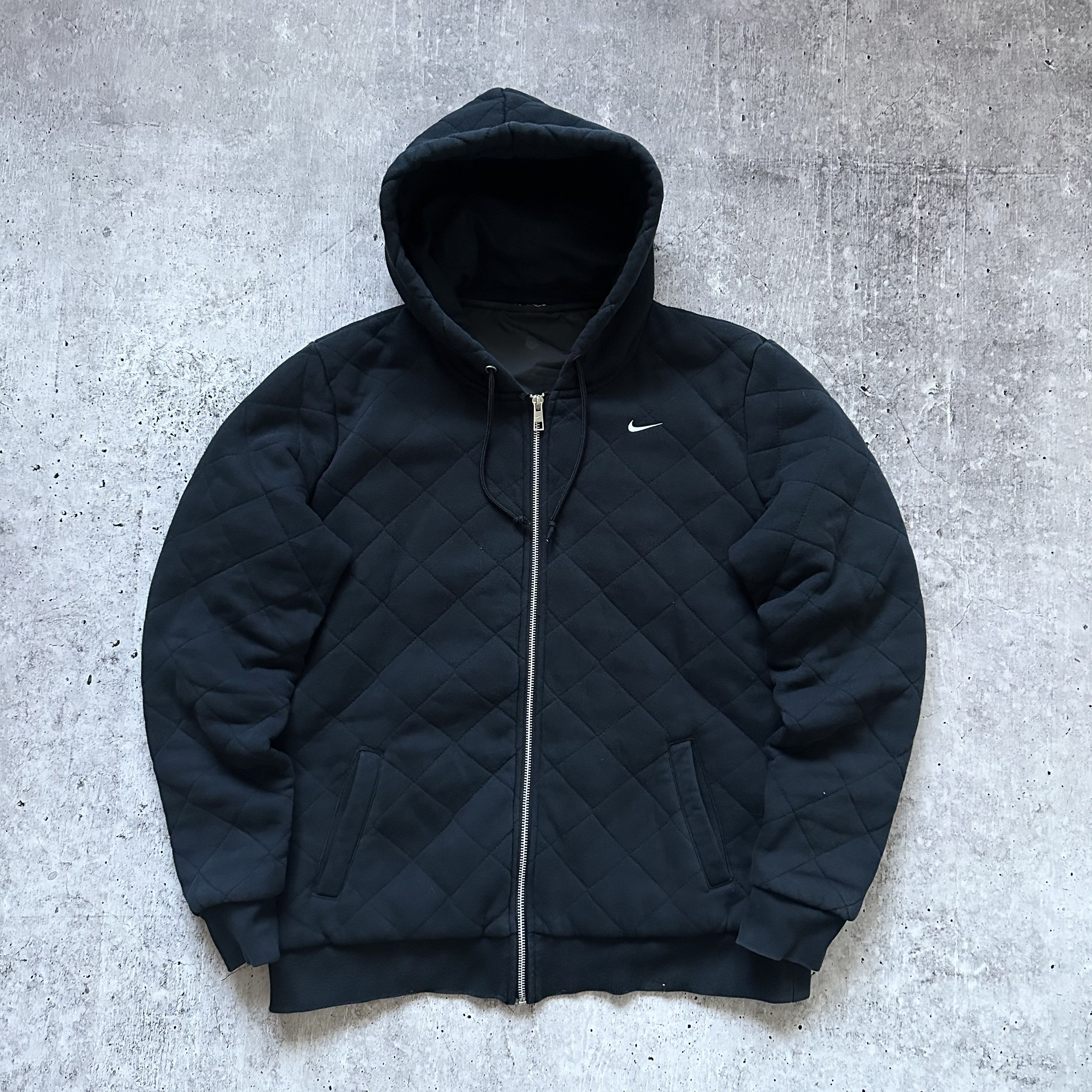 Nike × Vintage Nike y2k Hoodie Style Jacket Vintage Boxy Quilted blank Size US S / EU 44-46 / 1 - 3 Thumbnail