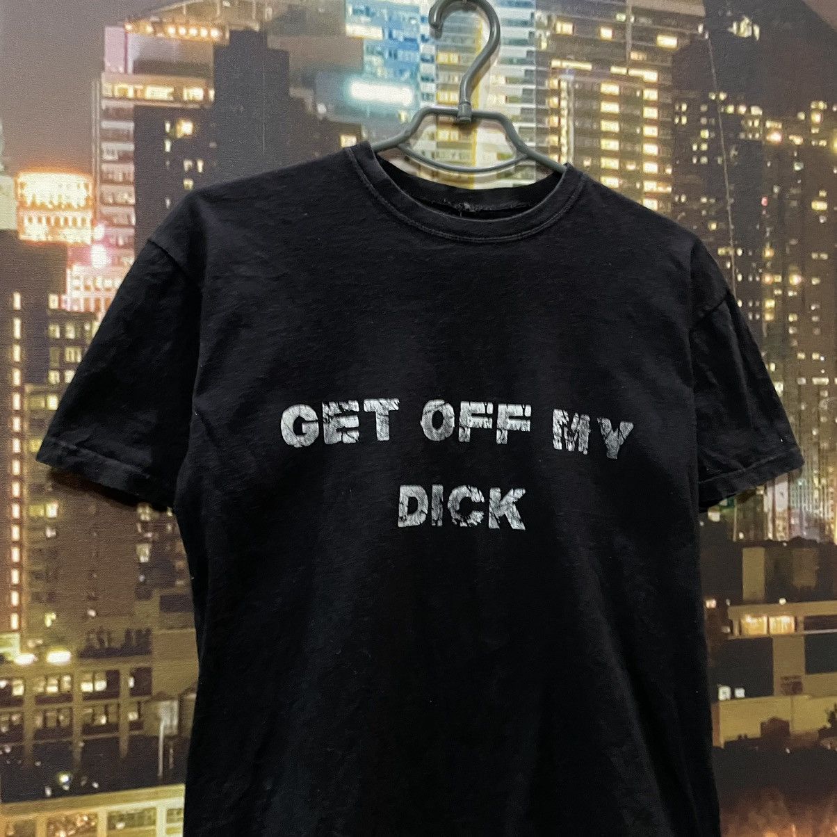 Band Tees VINTAGE 90S BLACK TEE GET OFF MY DICK PENIS FUNNY PORNO Size US S / EU 44-46 / 1 - 2 Thumbnail