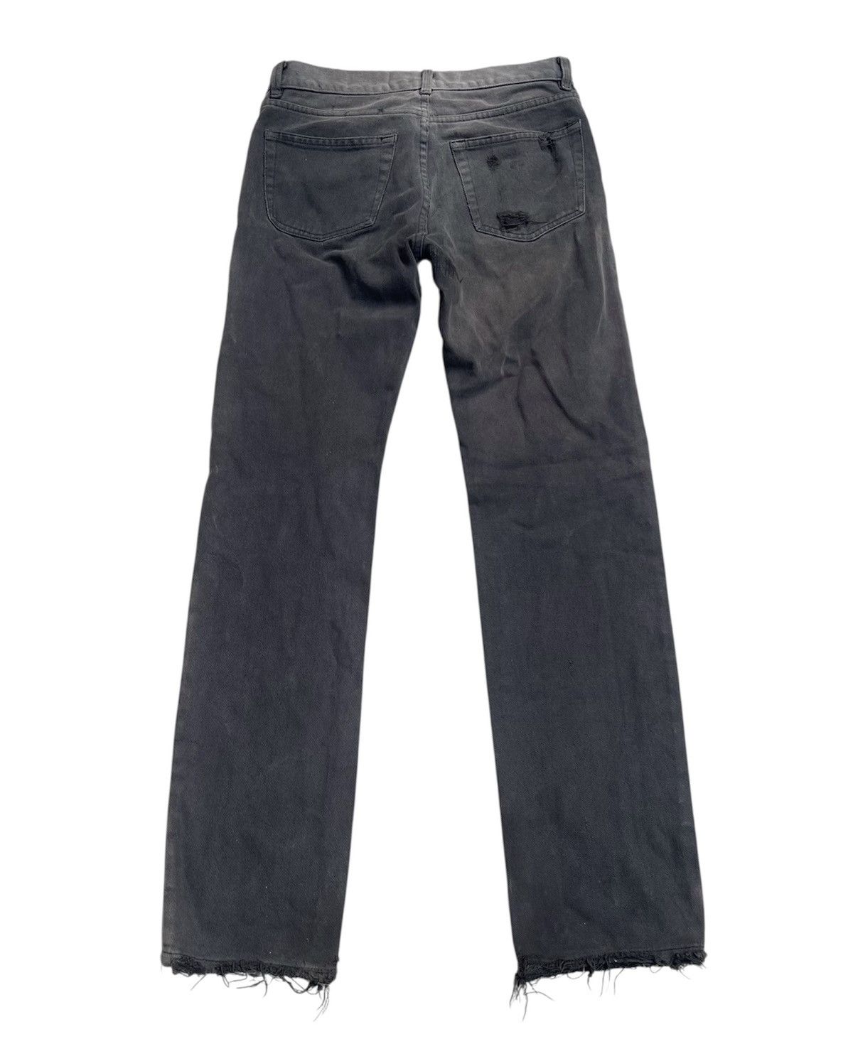 Helmut Lang Helmut Lang 90s Archives Button Fly Distressed Faded Denim Size US 29 - 2 Thumbnail