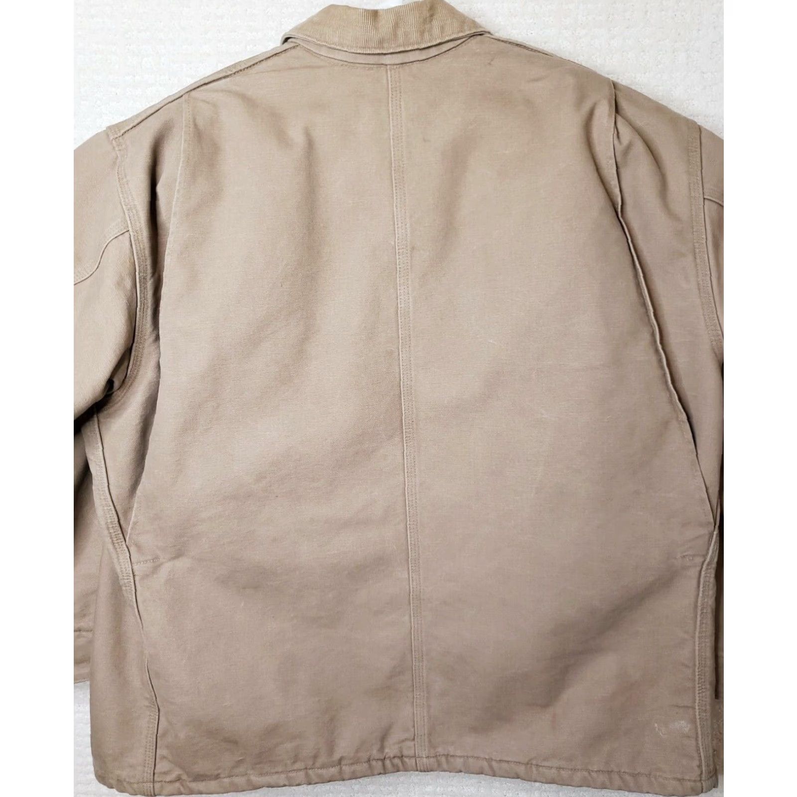 Carhartt VINTAGE Carhartt Men's 2XL Regular Blanket Lined Canvas Jacket Coat C02 SDL Sandstone Workwear Chore Barn Coat Mens Size US XXL / EU 58 / 5 - 6 Thumbnail