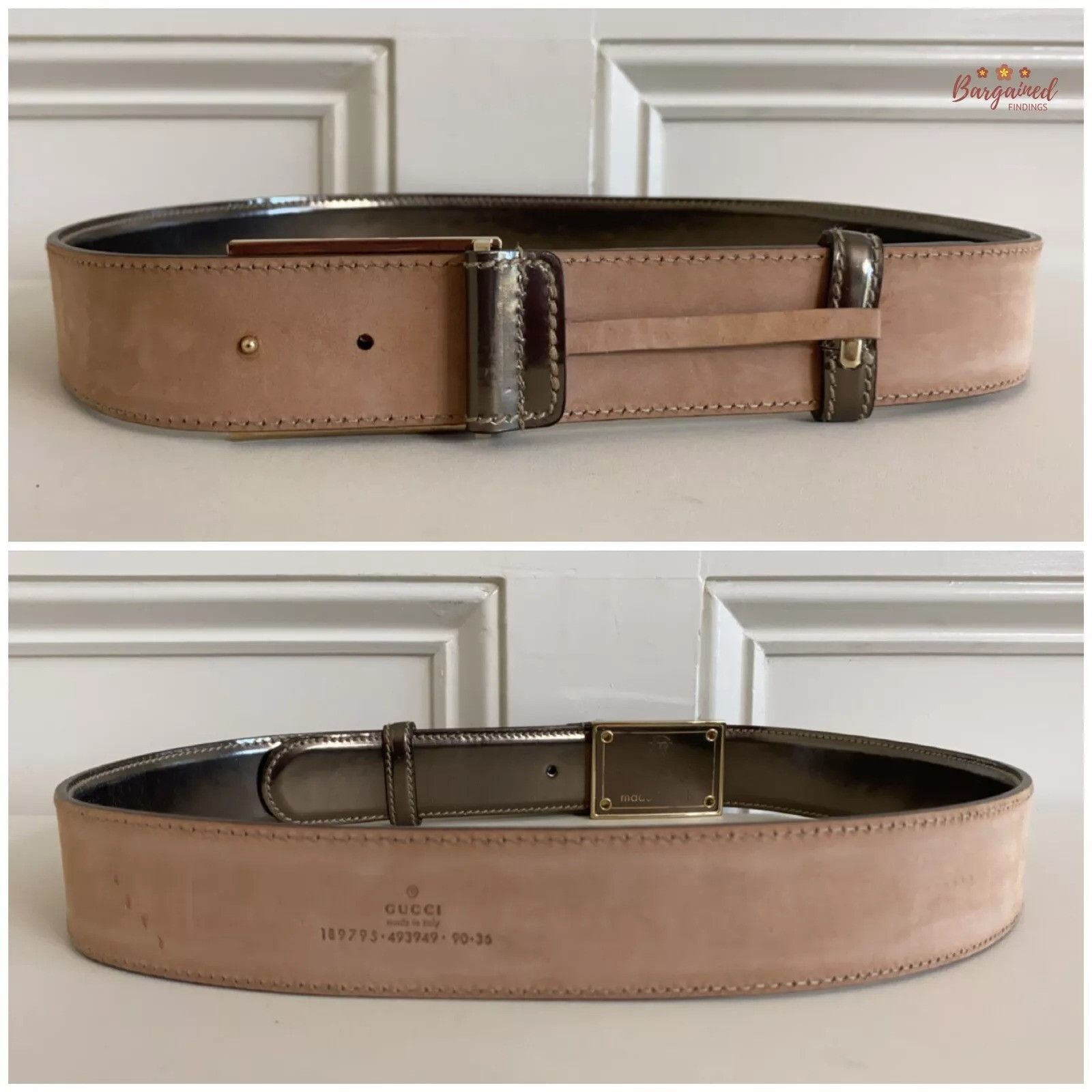 Gucci Gucci Metallic Leather Hysteria Square Buckle Belt 32 Size 32 - 7 Thumbnail