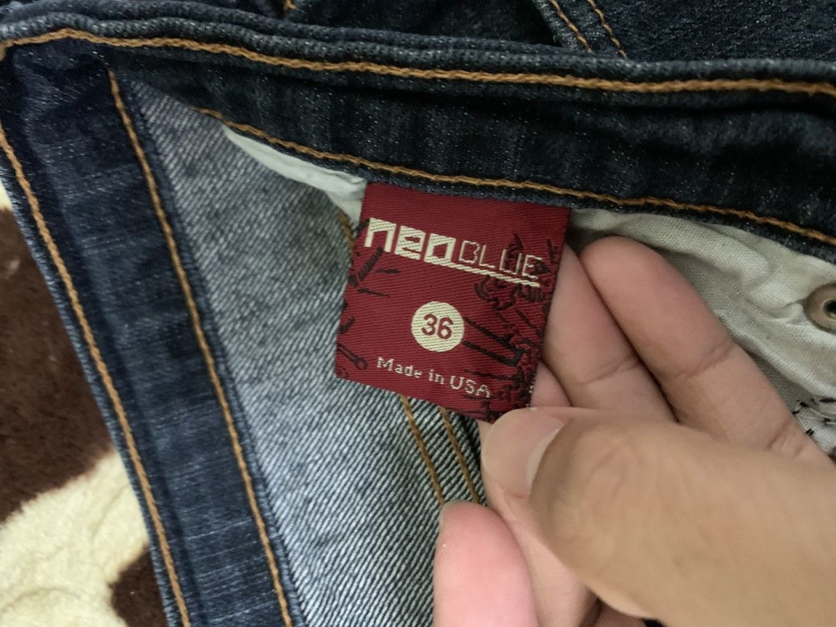 Vintage LAST DROP#Neo Blue Denim Made In Usa Size US 35 - 4 Thumbnail