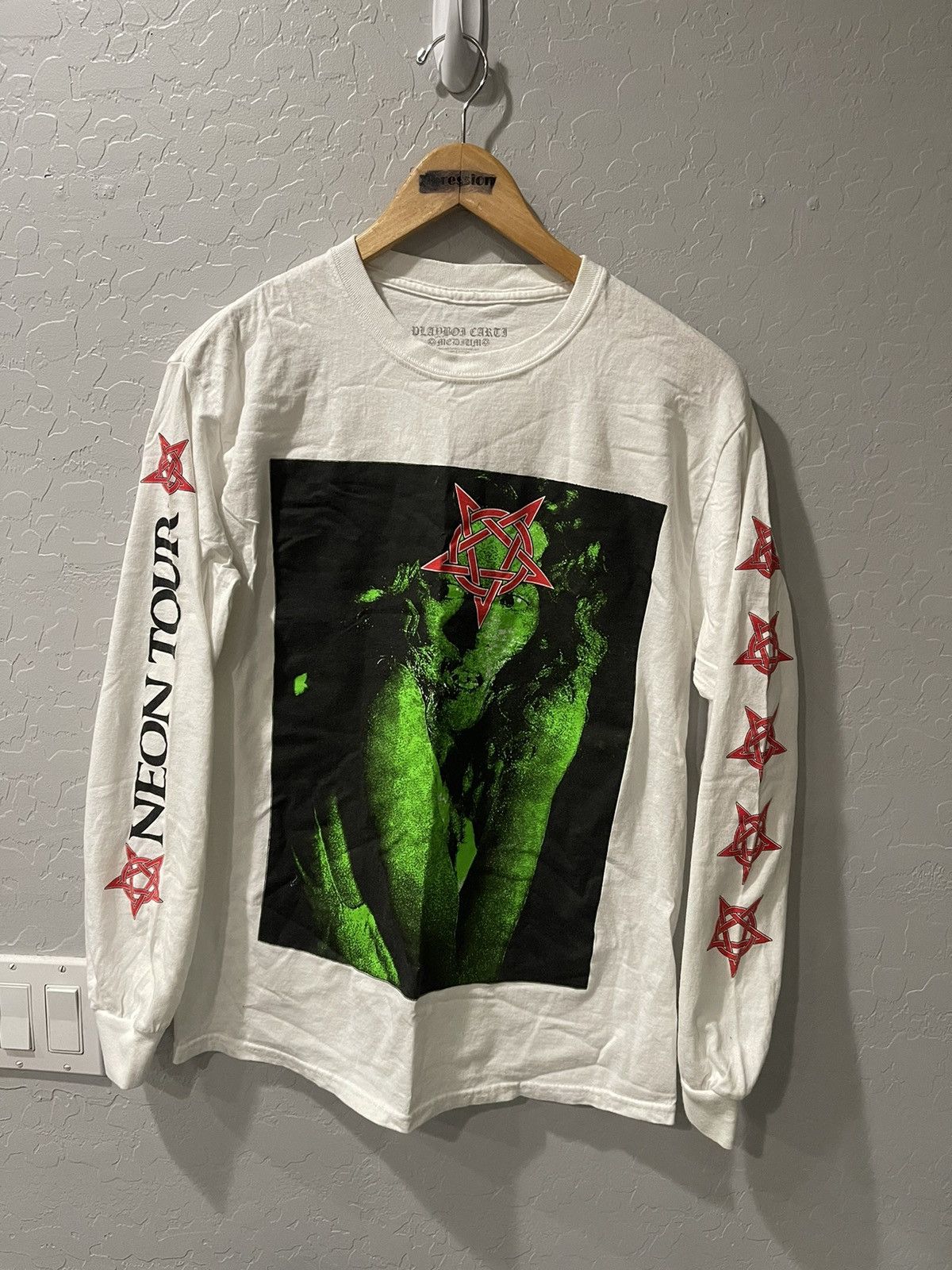 Playboi Carti × Streetwear Playboi Carti Neon Tour “Pentagram” L/S