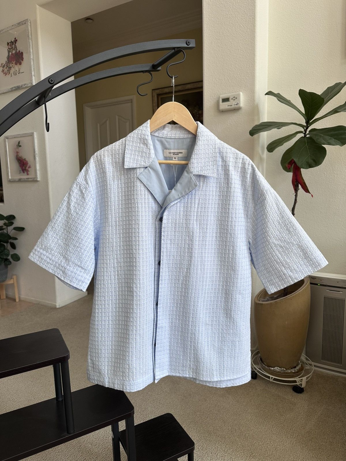 美品　LE17SEPTEMBRE HOMME レイヤード　レーヨン　シャツ　44 美品 LE17SEPTEMBRE HOMME レイヤード レーヨン シャツ 44