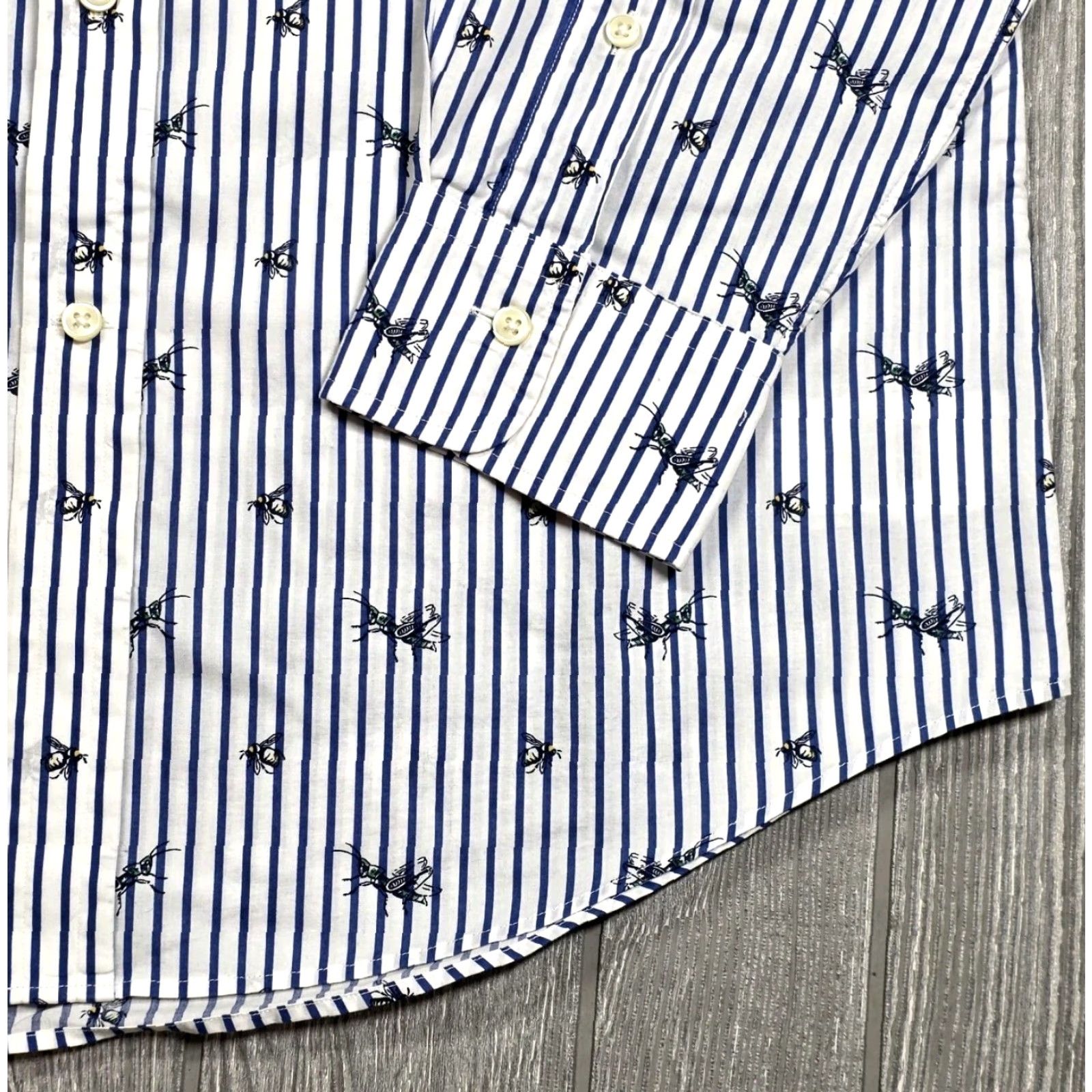 Polo Ralph Lauren Polo Ralph Lauren Shirt M Men Blue White Striped Button-Up Long Sleeve Size US M / EU 48-50 / 2 - 4 Thumbnail