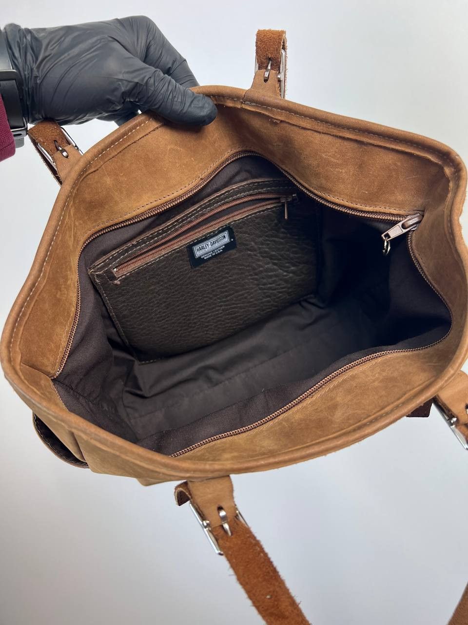 Harley Davidson Harley-Davidson Leather Tote Shoulder Bag Shopper Genuine Size ONE SIZE - 2 Thumbnail