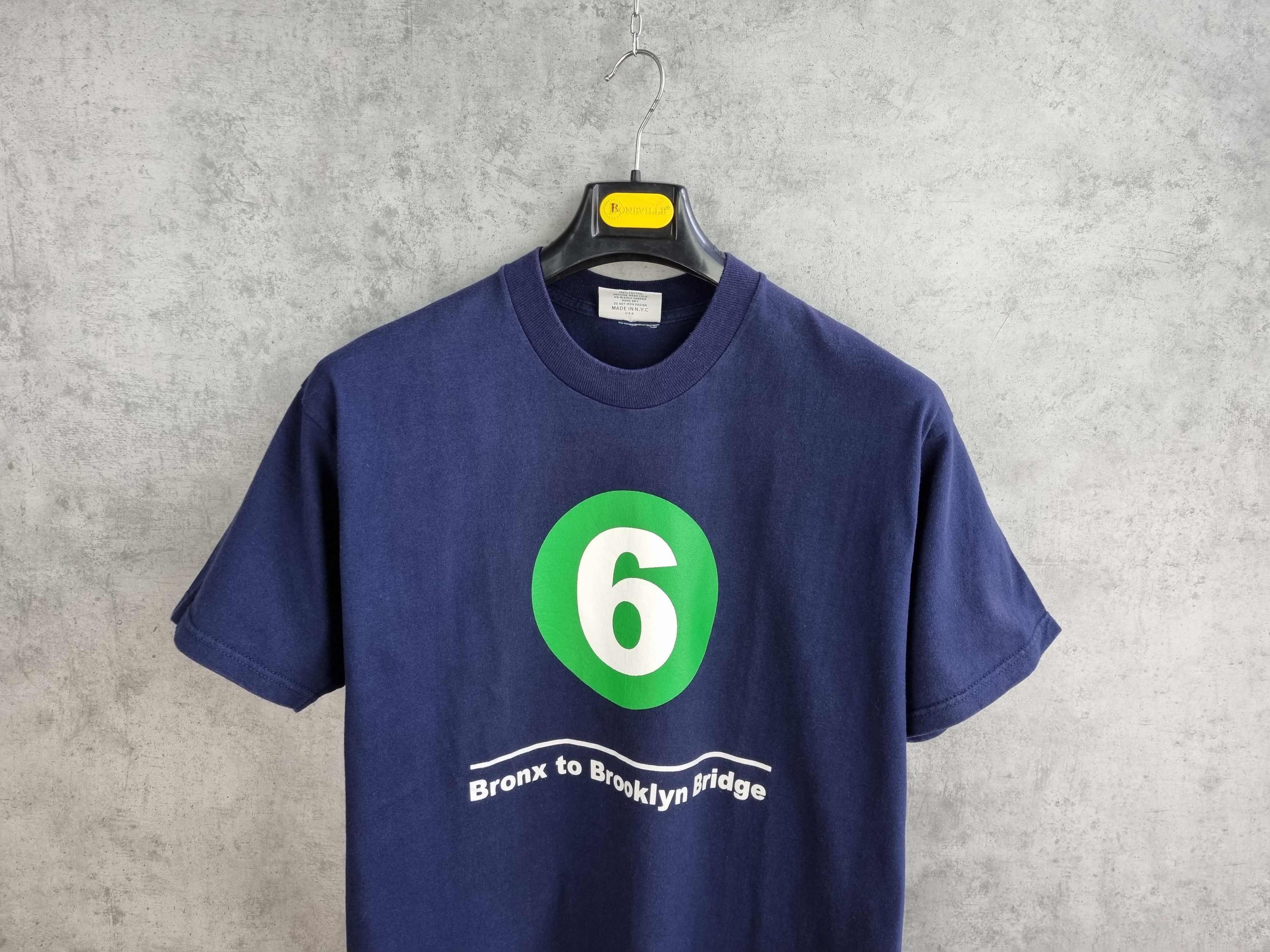 Vintage Rare 90s NEW YORK NY Metro Promo tee shirt 6 line Bronx Size US L / EU 52-54 / 3 - 8 Thumbnail