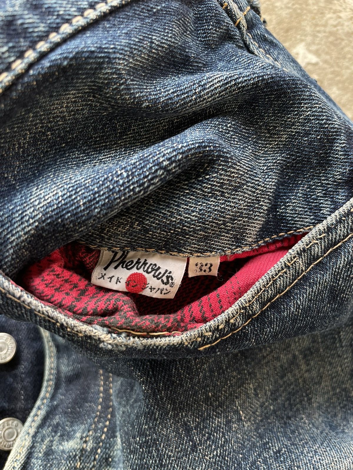 Japanese Brand Pherrows selvage WWII Jeans Size US 30 / EU 46 - 8 Thumbnail
