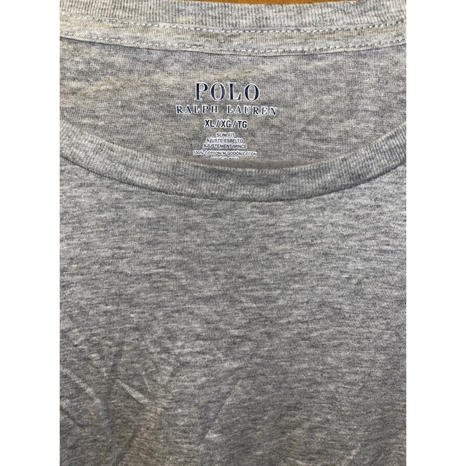 Polo Ralph Lauren Polo Ralph Lauren Men's Slim Fit Stretch Cotton Crew Neck T-Shirt XL Gray Classic Designer Size US XL / EU 56 / 4 - 2 Thumbnail