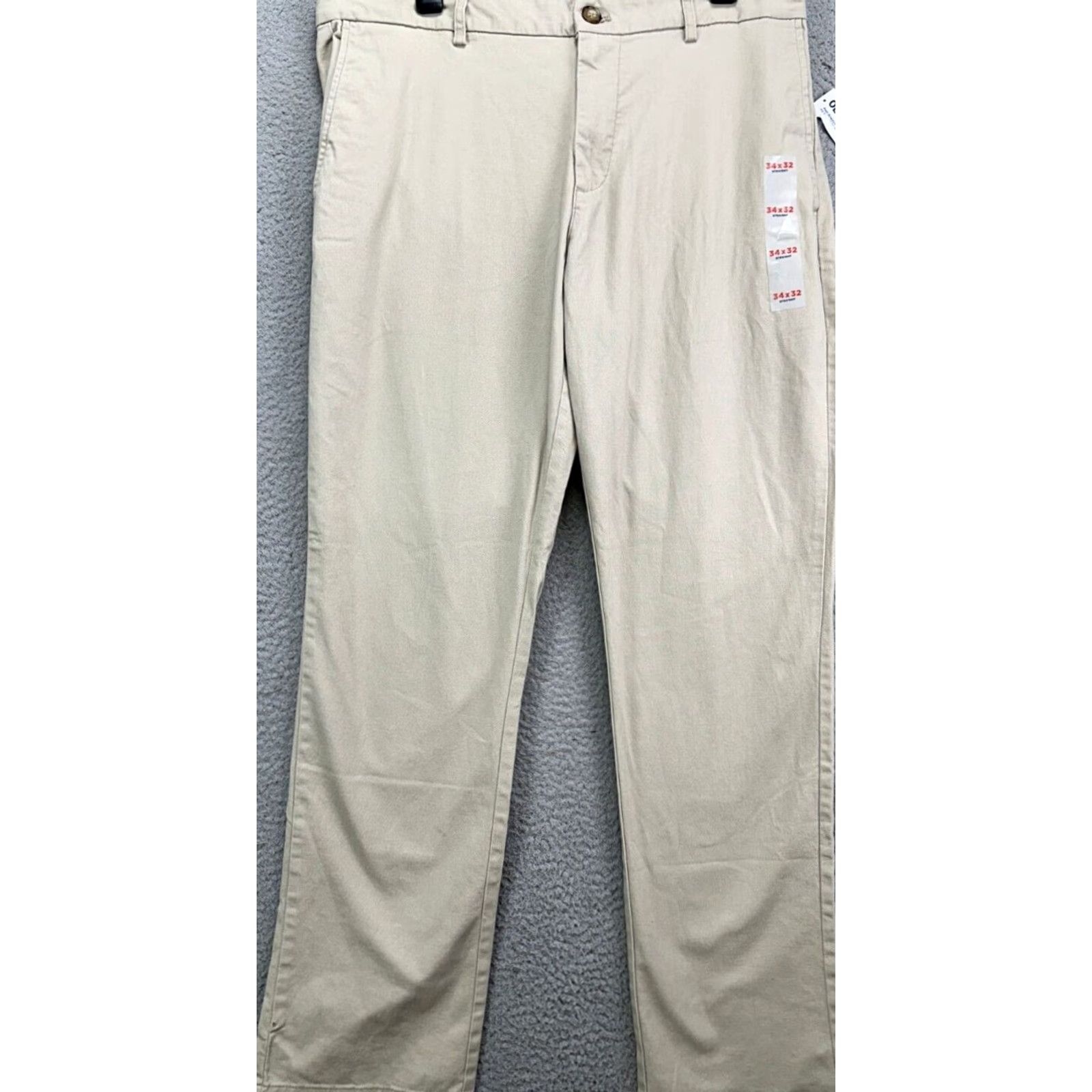 Old Navy Old Navy Khaki Pants Men 34X32 White Straight Flat Front Flex Stretch Pocket NEW Size US 34 / EU 50 - 3 Thumbnail