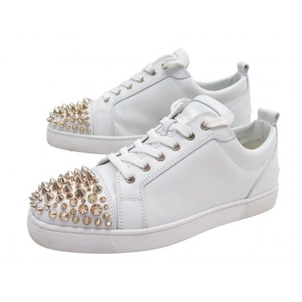 o1s1wg110924 Louis Junior Spikes Sneaker in White