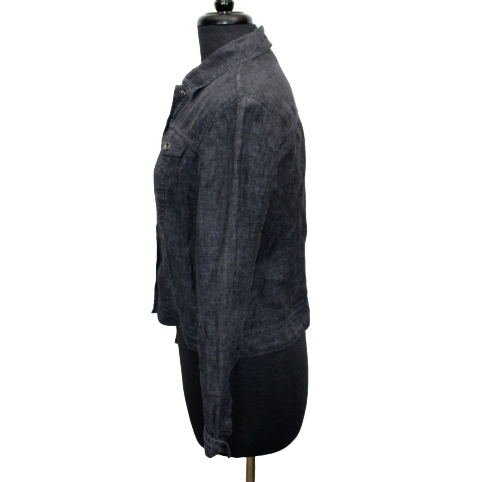 Eileen Fisher New EILEEN FISHER 100% Organic Linen Gray Delave Jacket Sz M Size M / US 6-8 / IT 42-44 - 3 Thumbnail