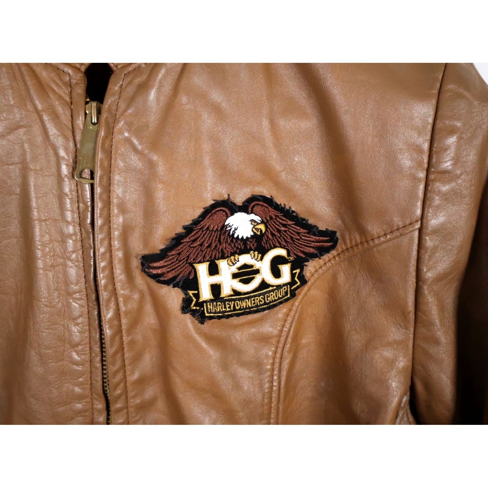 Brooks VINTAGE Brooks Sportswear Jacket Men's 40 (Medium) Brown Harley Patch Leather 60s Size US M / EU 48-50 / 2 - 5 Thumbnail