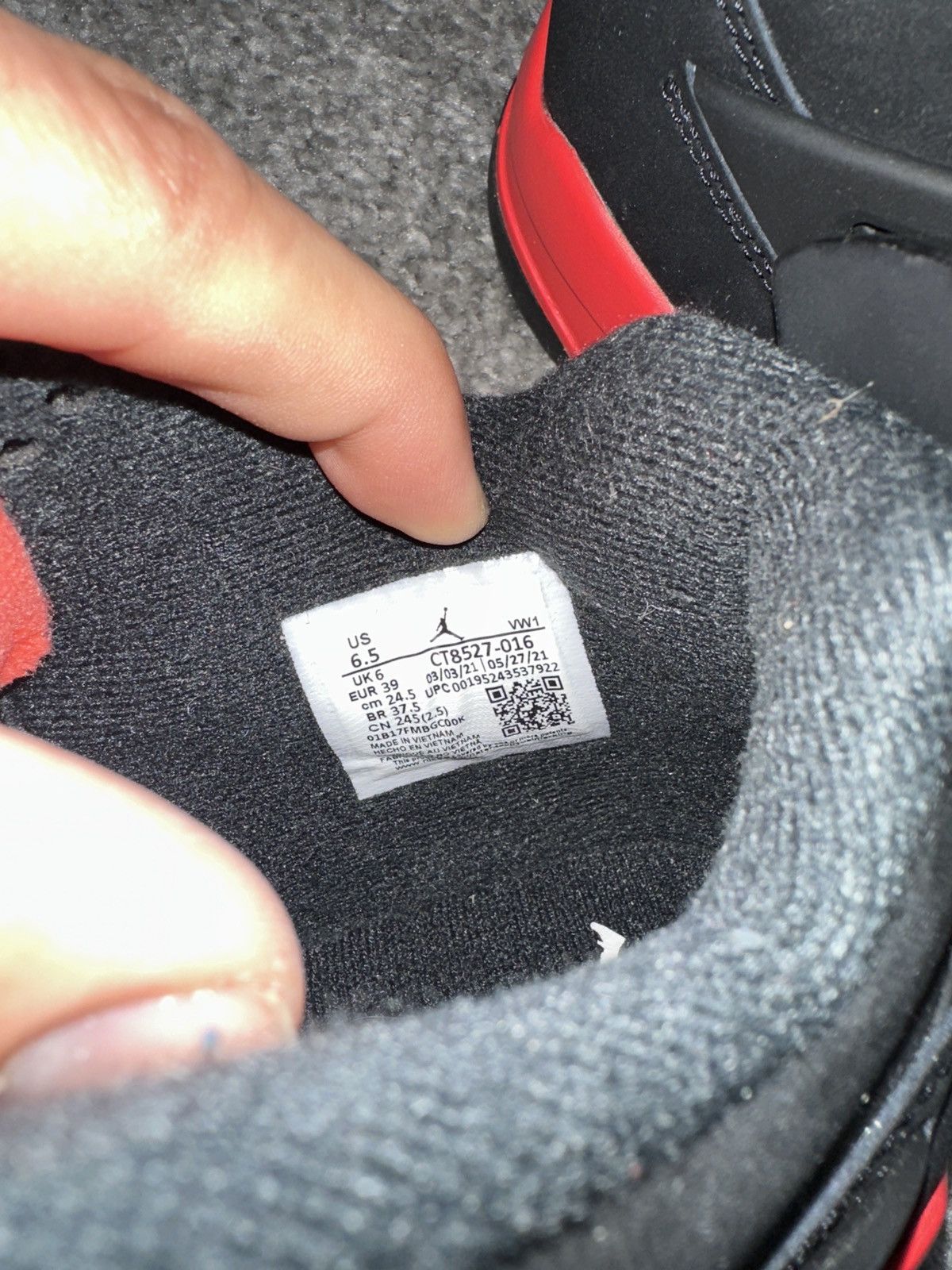 Jordan Brand Jordan 4 Red Thunder Size US 6.5 / EU 39-40 - 6 Thumbnail