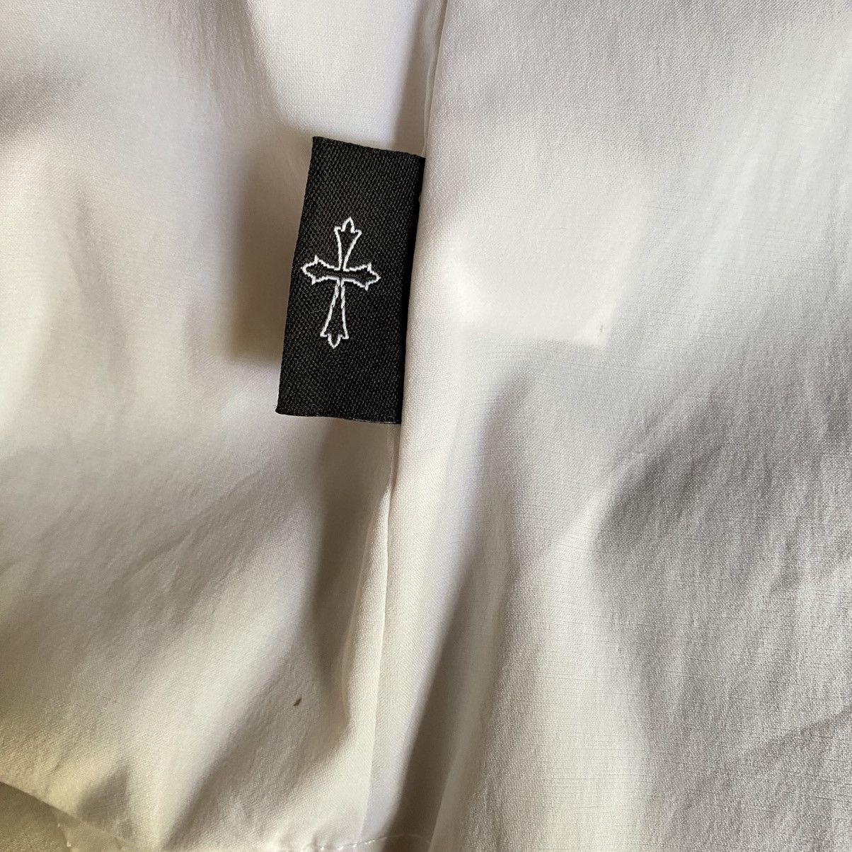 Japanese Brand Ozz Croce Y2K Punk White Embroidered Long Dress Shirt Size M / US 6-8 / IT 42-44 - 9 Thumbnail