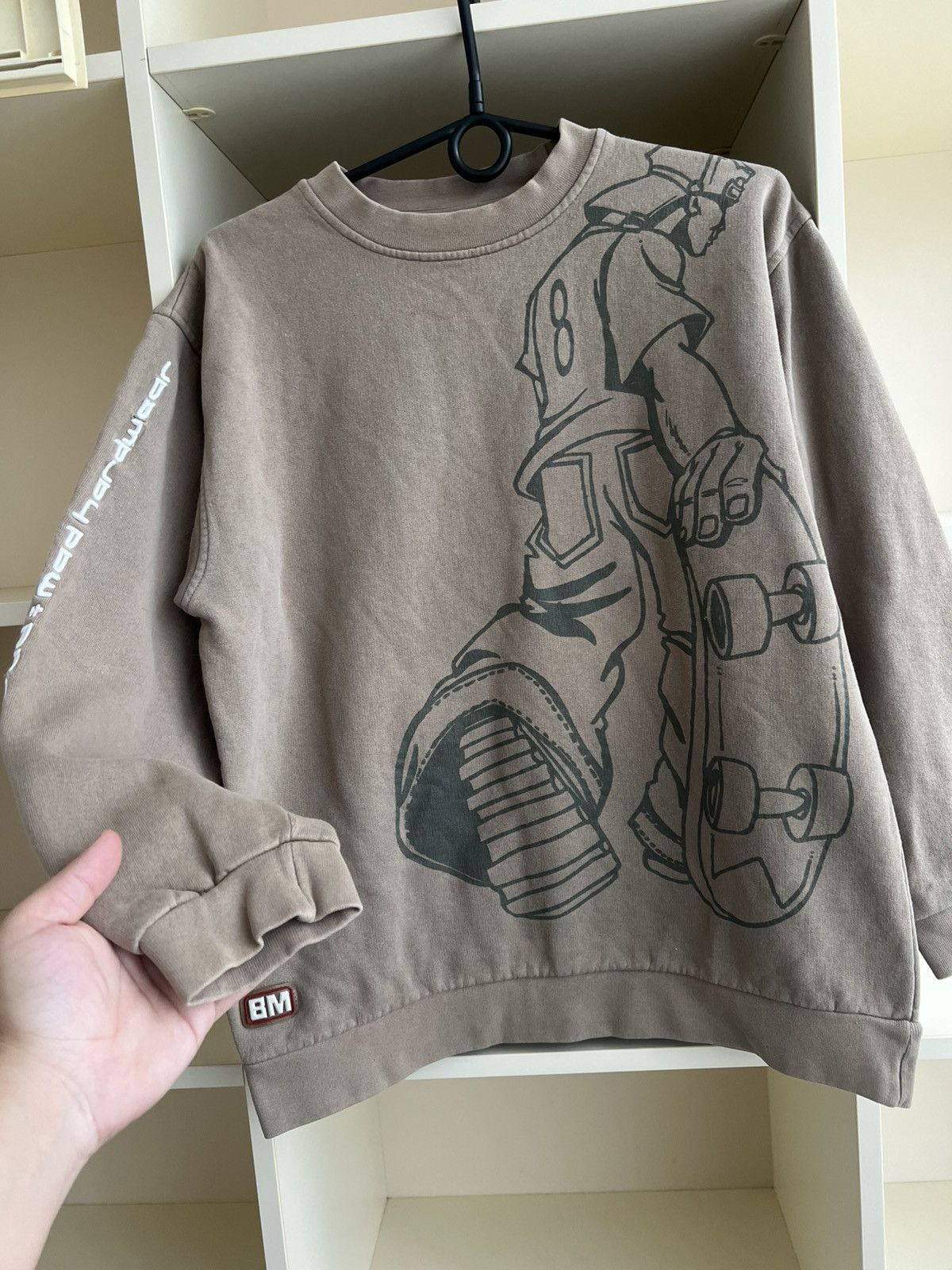 Vintage Vintage Bad+Mad Rap Skateboarding Sweatshirt Hip-Hop Size US S / EU 44-46 / 1 - 11 Thumbnail