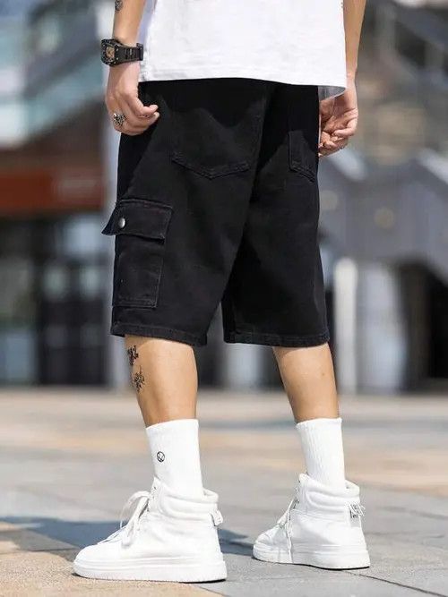 Japanese Brand VINTAGE cargo Y2K DRIP denim shorts Size US 34 / EU 50 - 3 Thumbnail