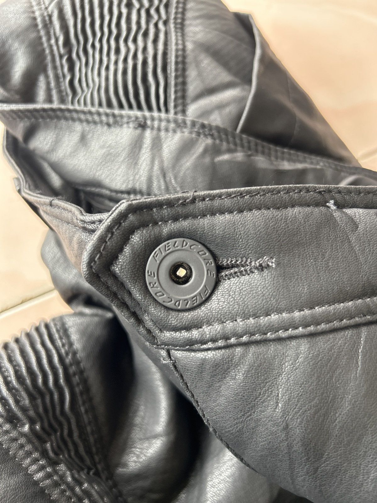 Leather Field Core PU Leather Fleece Lining Biker Pant Size US 32 / EU 48 - 11 Thumbnail