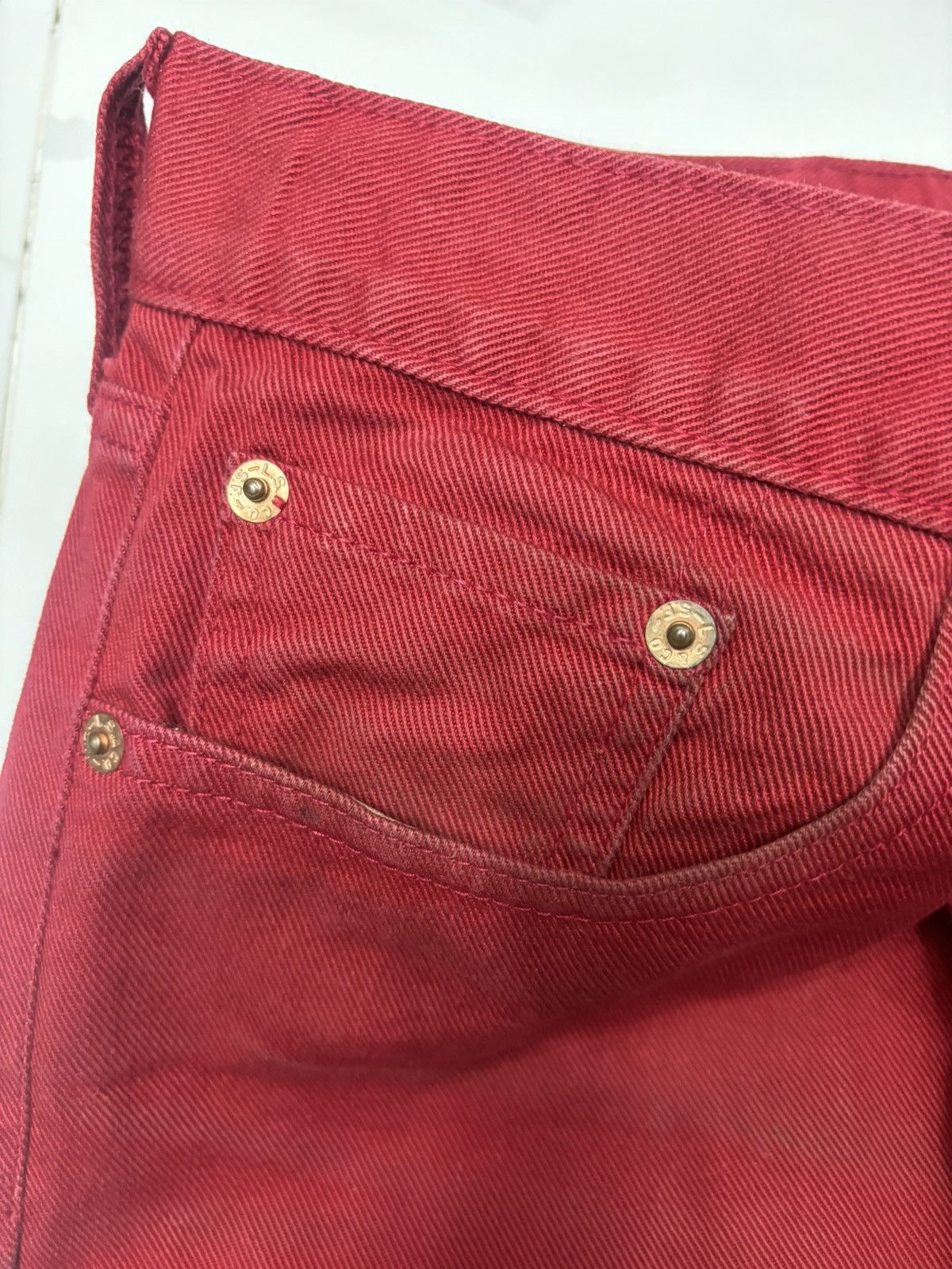 Japanese Brand RARE💥 LEVIS 508 RED DENIM JEANS Size US 30 / EU 46 - 10 Thumbnail