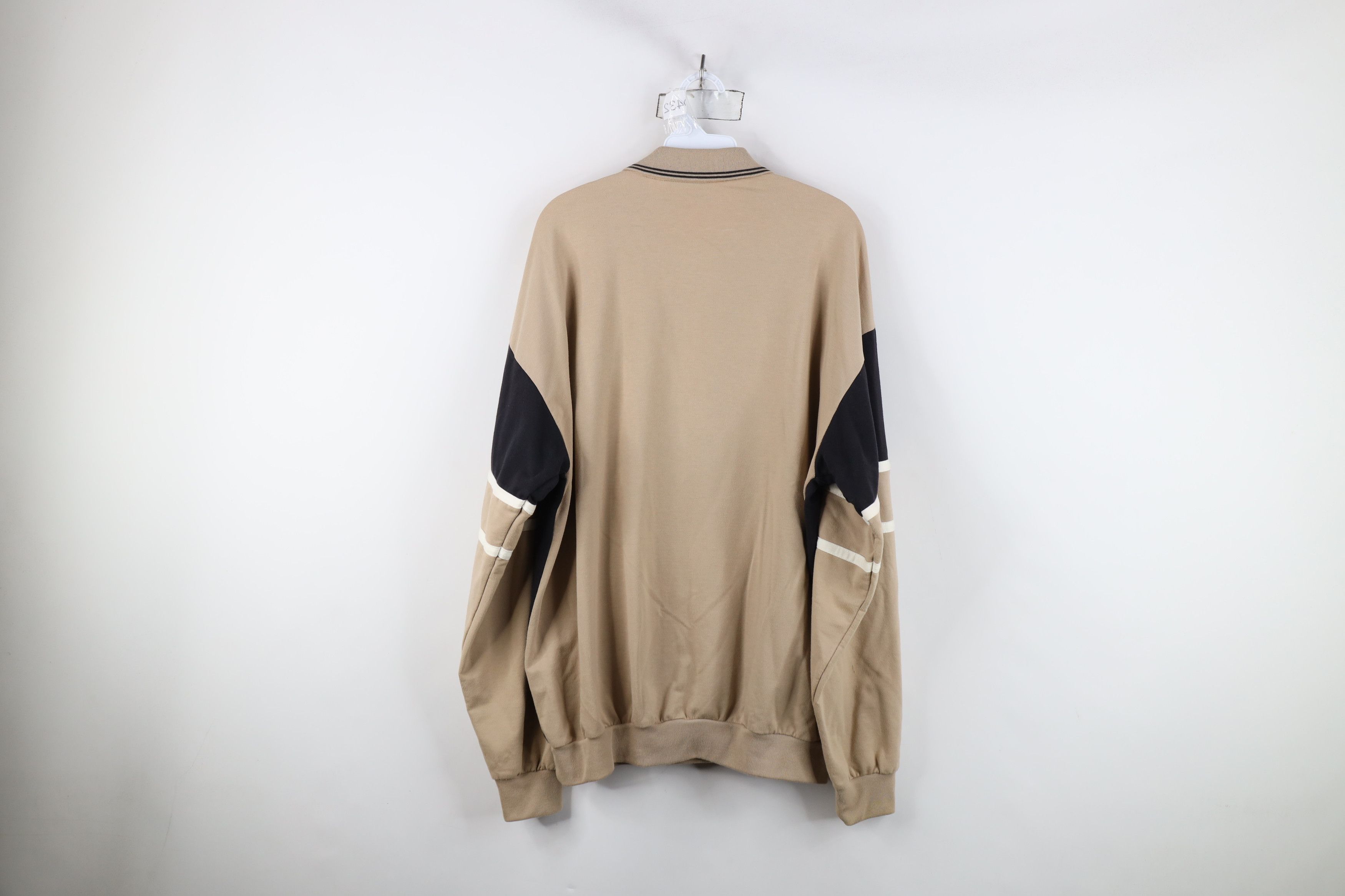 Vintage Vintage 90s Streetwear Block Panel Long Sleeve Pullover Polo Size US L / EU 52-54 / 3 - 12 Thumbnail