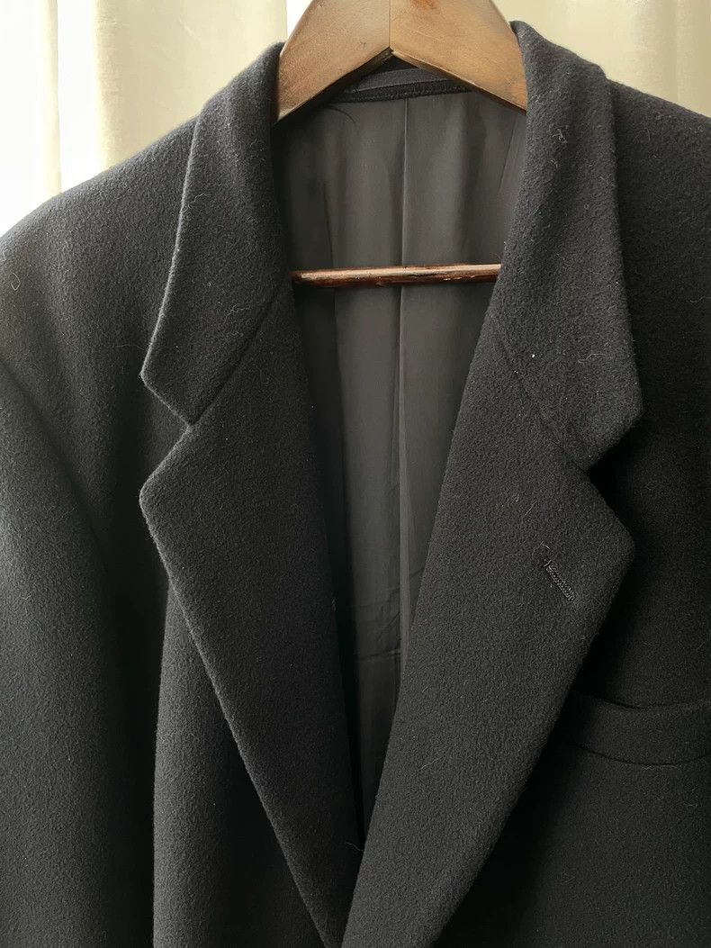 Comme des Garcons Comme des Garçons Blue and black wool casual tapered jacket Size US M / EU 48-50 / 2 - 3 Thumbnail