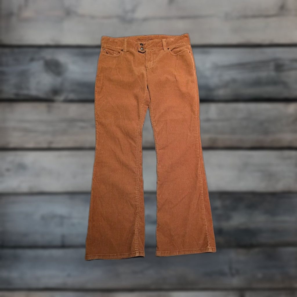 Abercrombie & Fitch VINTAGE Abercrombie & Fitch Pants Womens 10 Caramel Corduroy Low Rise Flared 90s Y2K Size 32" / US 10 / IT 46 - 1 Thumbnail