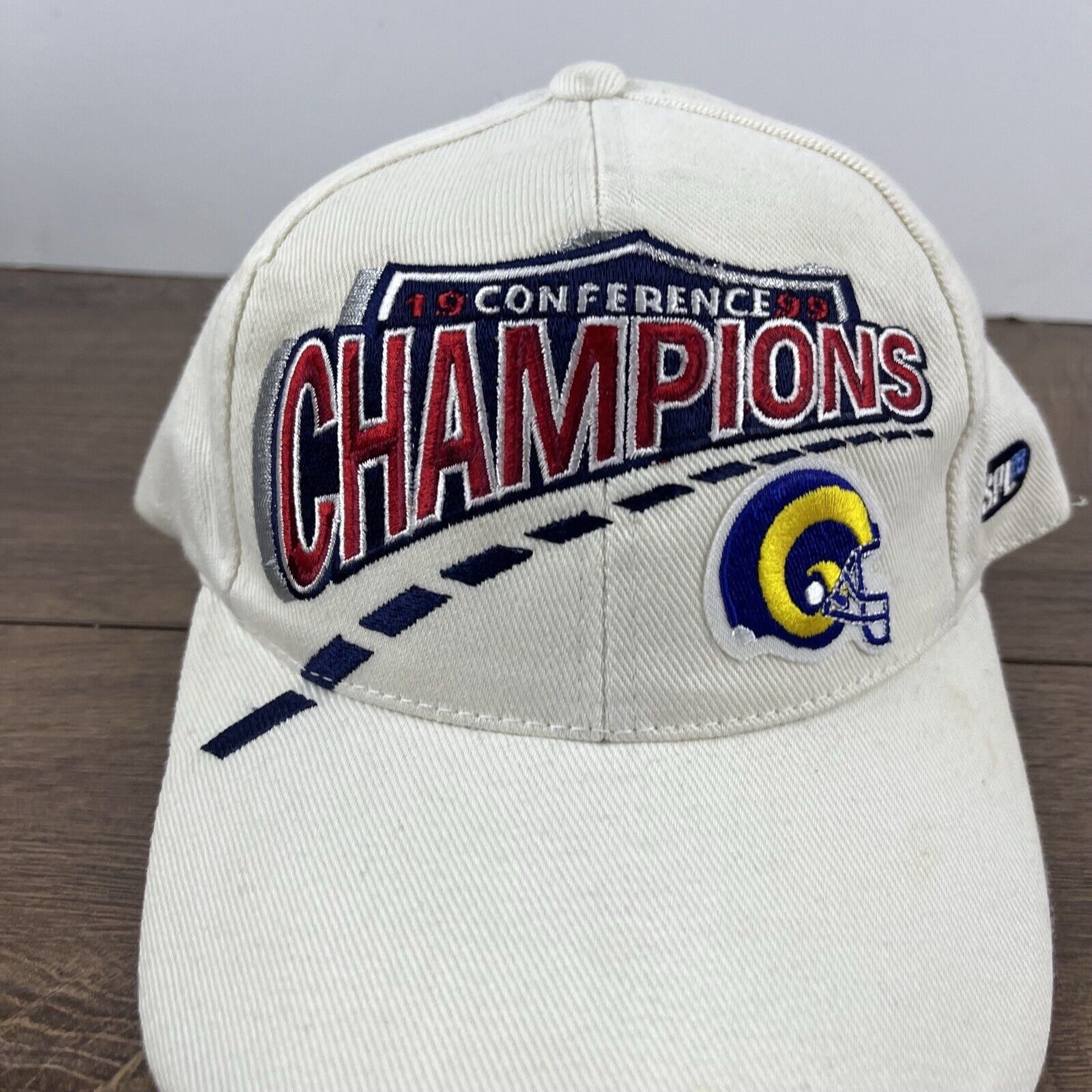 Other 1999 St Louis Rams Champions Hat White Cap Hat Adjustable Ha Size ONE SIZE - 5 Thumbnail