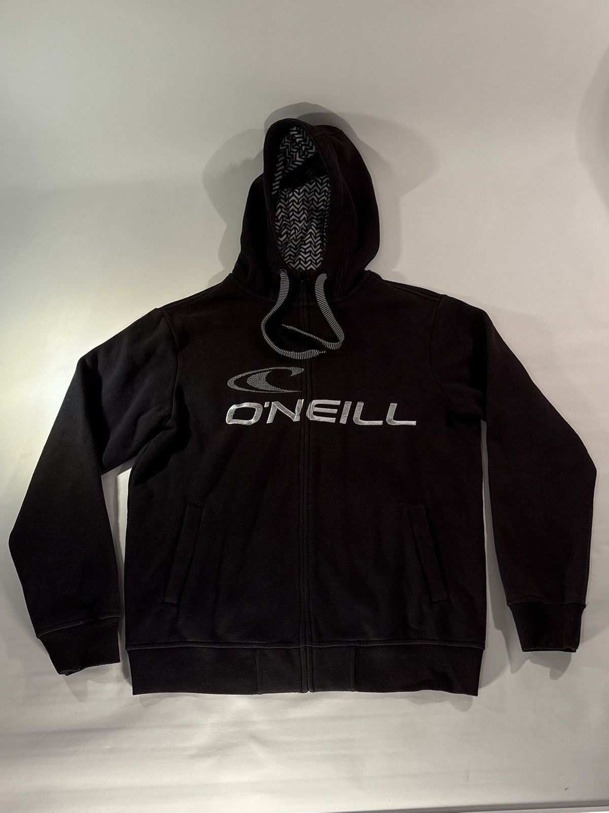 O'Neill Y2K O'Neill Stitch Geometric Fleece Lined Zip Up Hoodie Sz L Size US L / EU 52-54 / 3 - 1 Thumbnail
