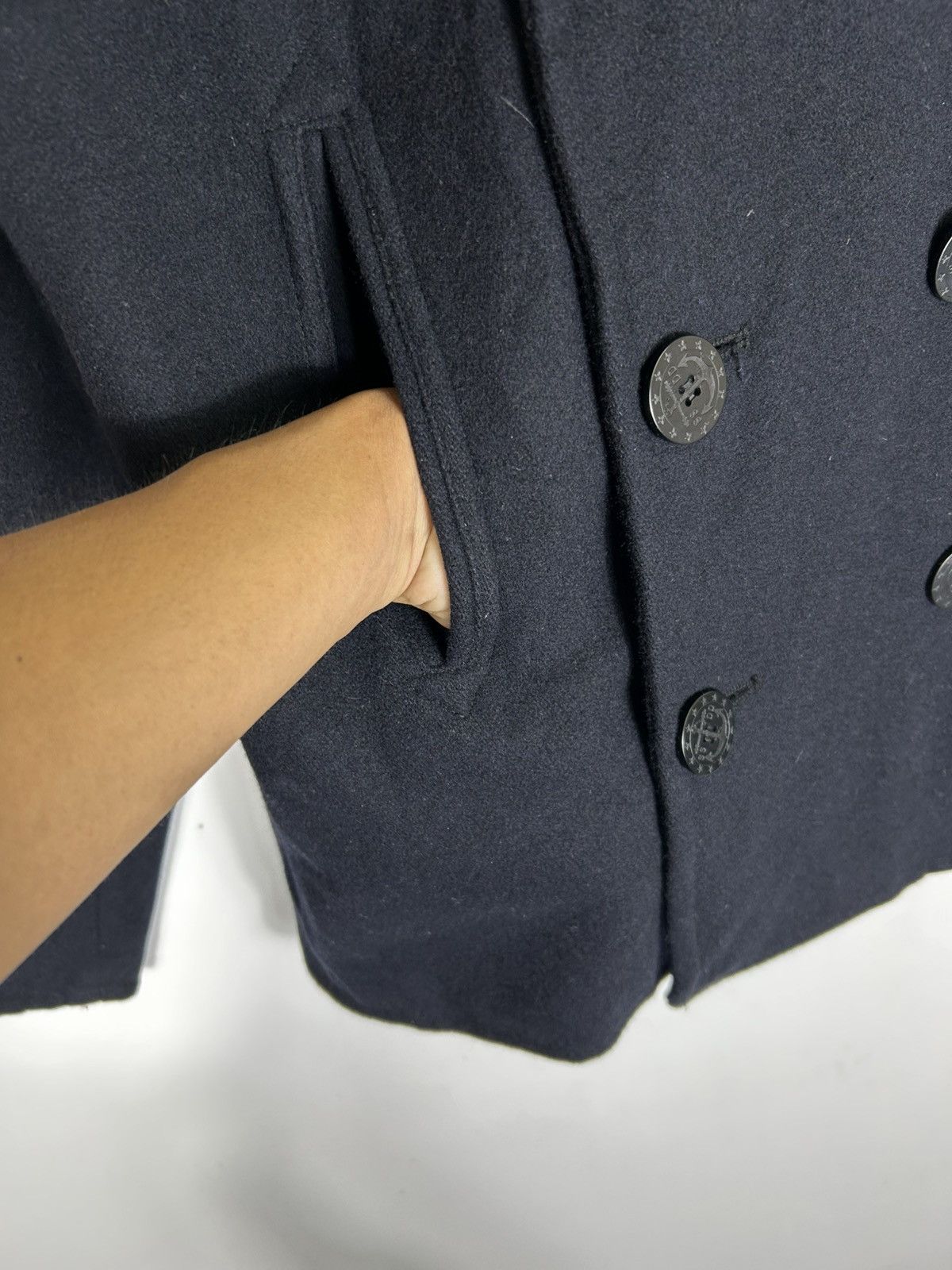 SSDD FUCT SSDD Wool Peacoat Jacket | Navy Blue Bandana Lining Size US S / EU 44-46 / 1 - 6 Thumbnail