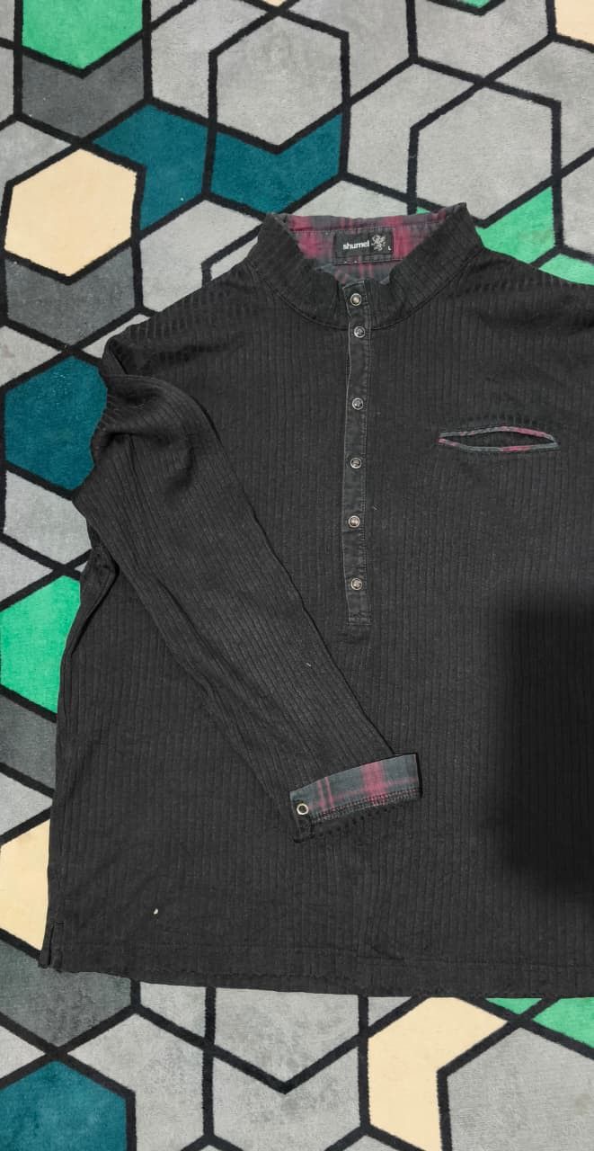 Japanese Brand Shumel Tartan Double layer Long sleve shirt Size US L / EU 52-54 / 3 - 2 Thumbnail