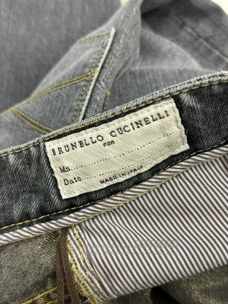 Brunello Cucinelli Brunello Cucinelli Denim Pants, Inside Gold Design Size 27" / US 4 / IT 40 - 9 Thumbnail