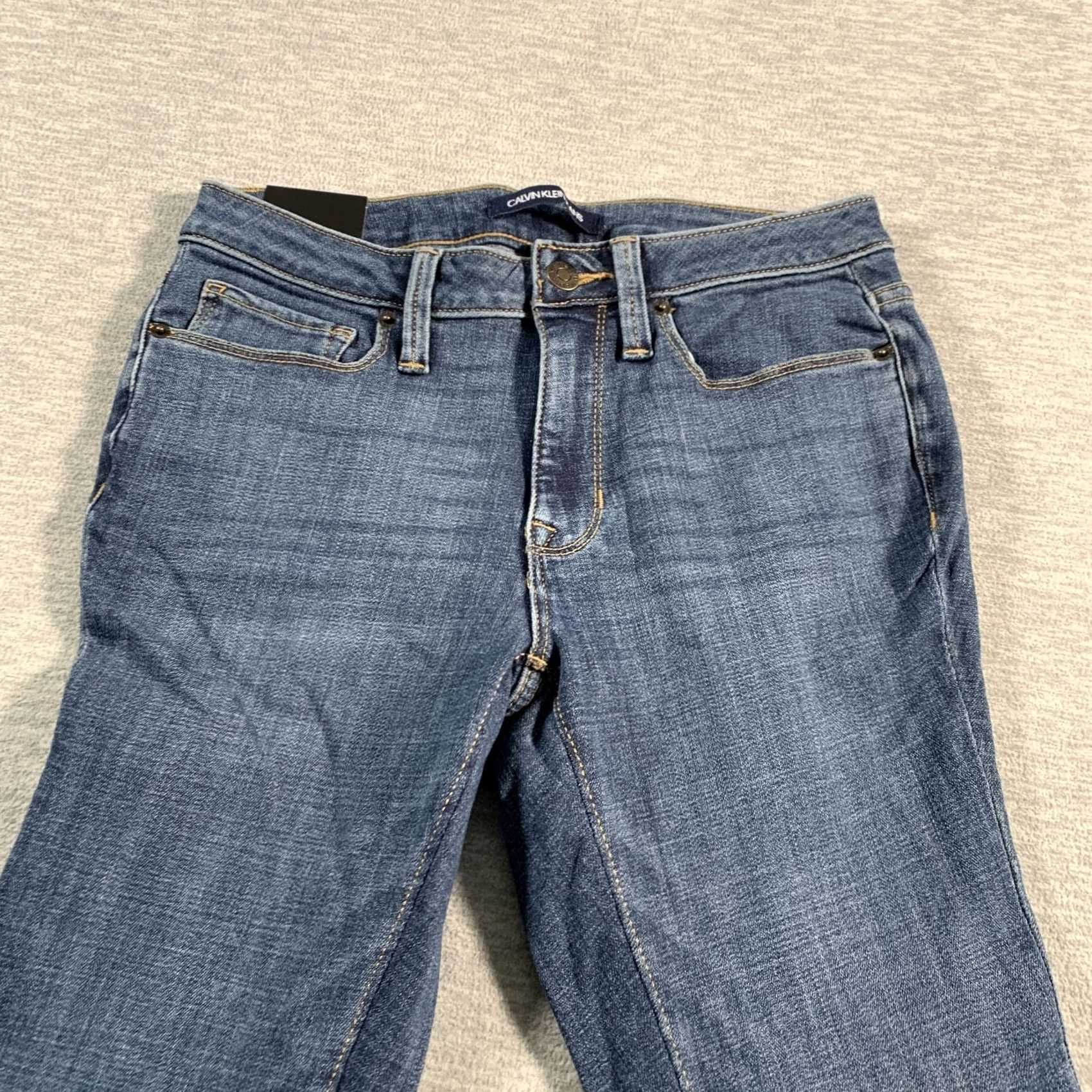 Vintage Calvin Klein Jeans Womens Skinny Stretch Denim Pants Blue Classic Fit 4 Size 27" / US 4 / IT 40 - 4 Thumbnail