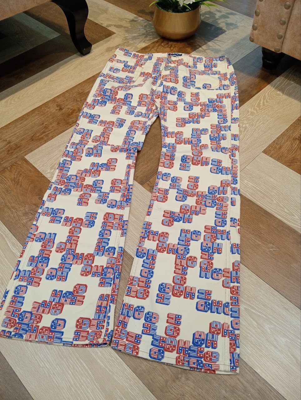 Hysteric Glamour RARE HYSTERIC GLAMOUR VINTAGE LOGO PRINT FLARED PANTS Size US 32 / EU 48 - 3 Thumbnail