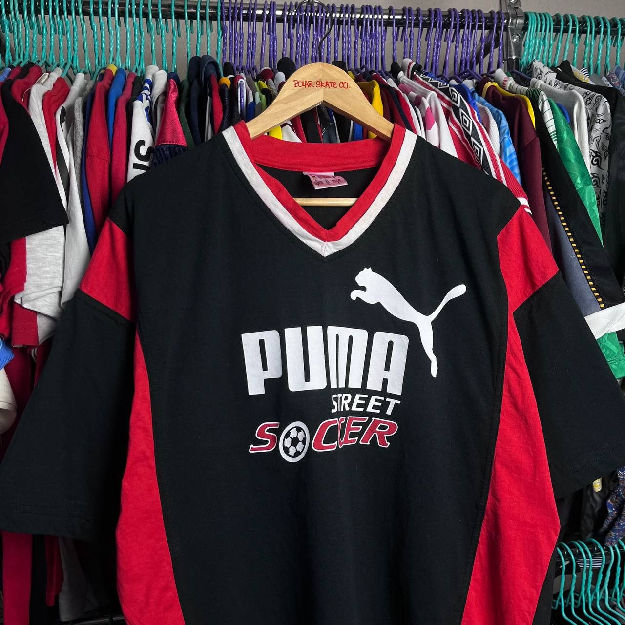 Puma Vintage 90s Puma Street Soccer Cup Tshirt Retro Football Size US L / EU 52-54 / 3 - 1 Thumbnail