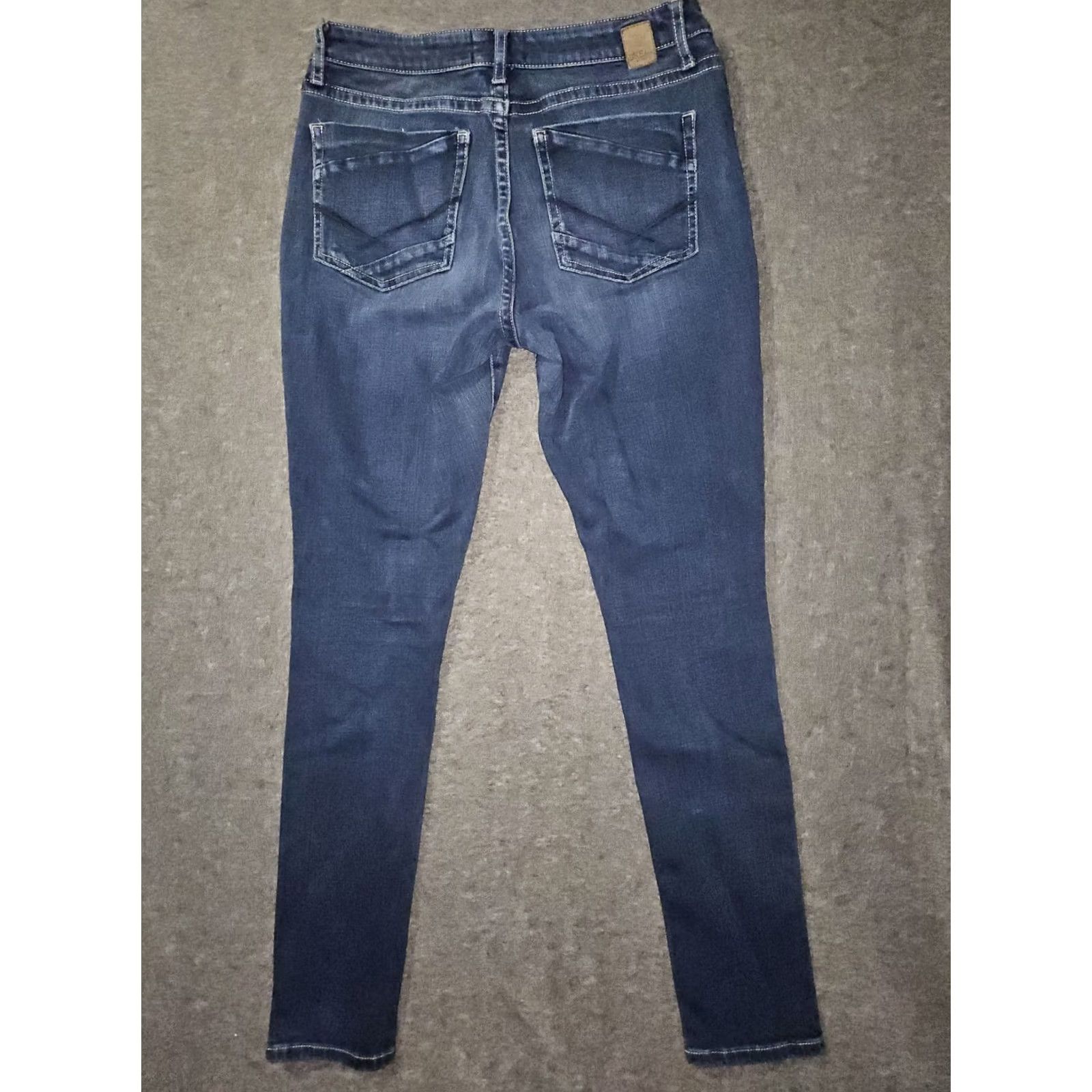 Vintage BKE Gabby Skinny Jeans Women's 28x31 Mid Rise Blue Dark Wash Stretch Preppy Denim Jeans Regular Inseam 30 Size 28" / US 6 / IT 42 - 6 Thumbnail
