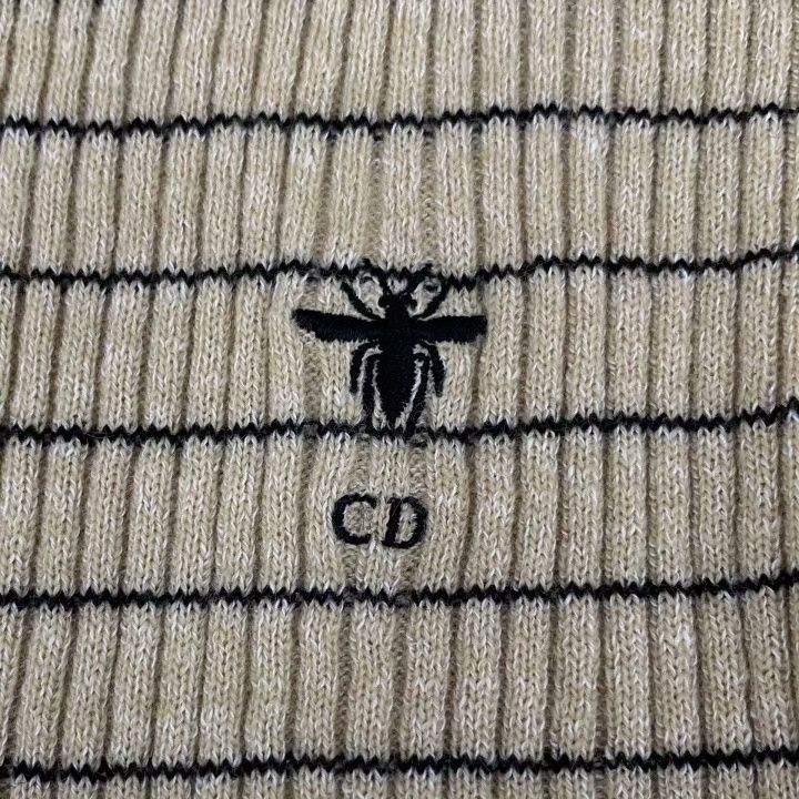 Dior Christian Dior Brown Striped Bee Cashmere Sweater Size US XS / EU 42 / 0 - 5 Thumbnail