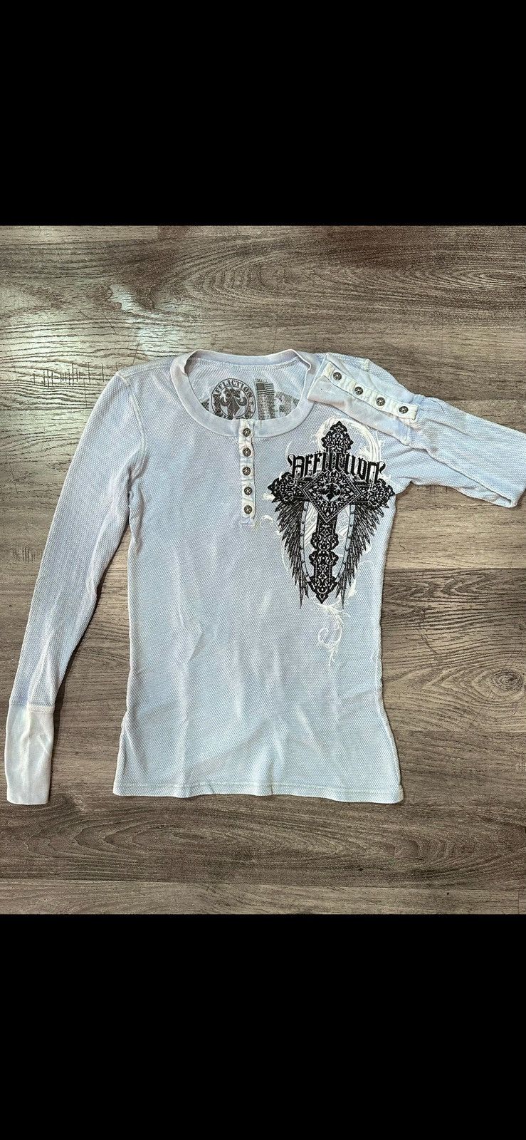 Affliction × Vintage Affliction ARCTIC LIGHT LS HENLEY Size M / US 6-8 / IT 42-44 - 2 Thumbnail