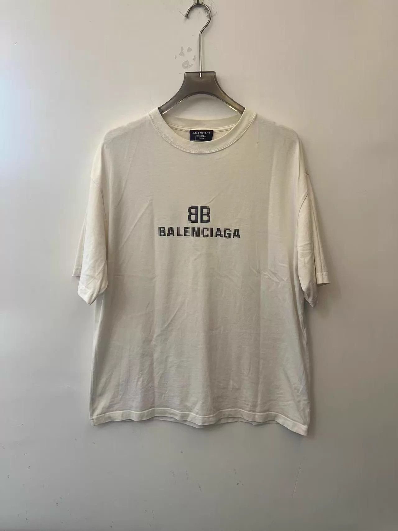 Balenciaga Balenciaga Blurred Logo Print Short Sleeve Tee M Size US M / EU 48-50 / 2 - 1 Thumbnail