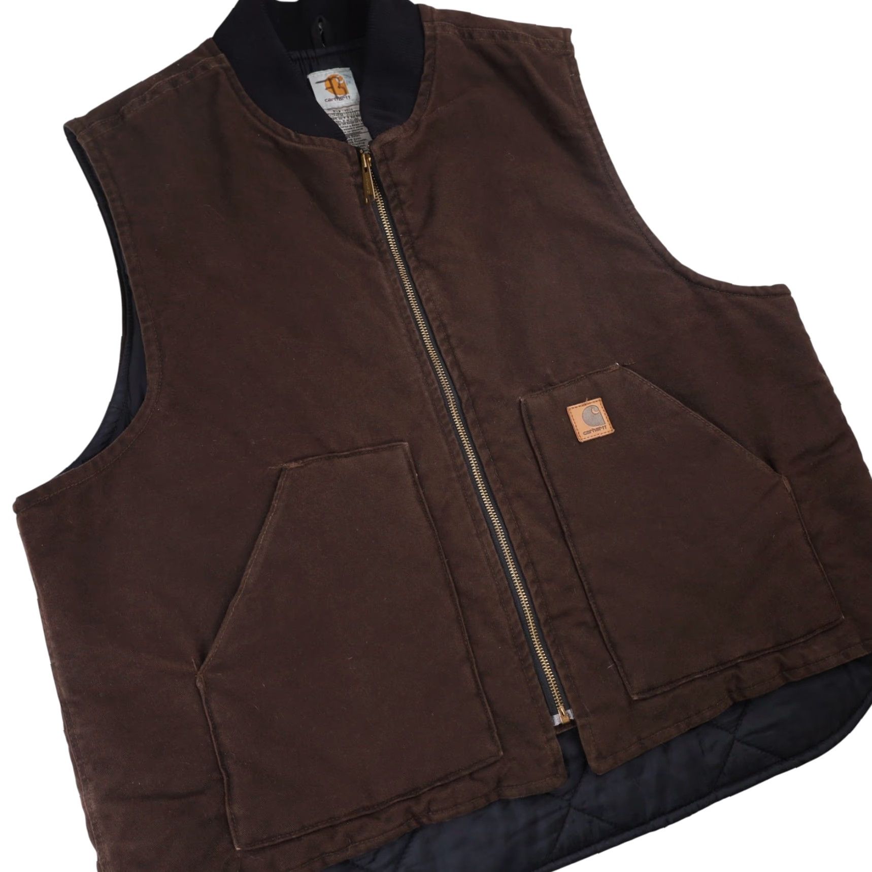 Carhartt VINTAGE Carhartt V02 DKB Quilted Canvas Work Vest Mens XXL Brown Size US XXL / EU 58 / 5 - 3 Thumbnail