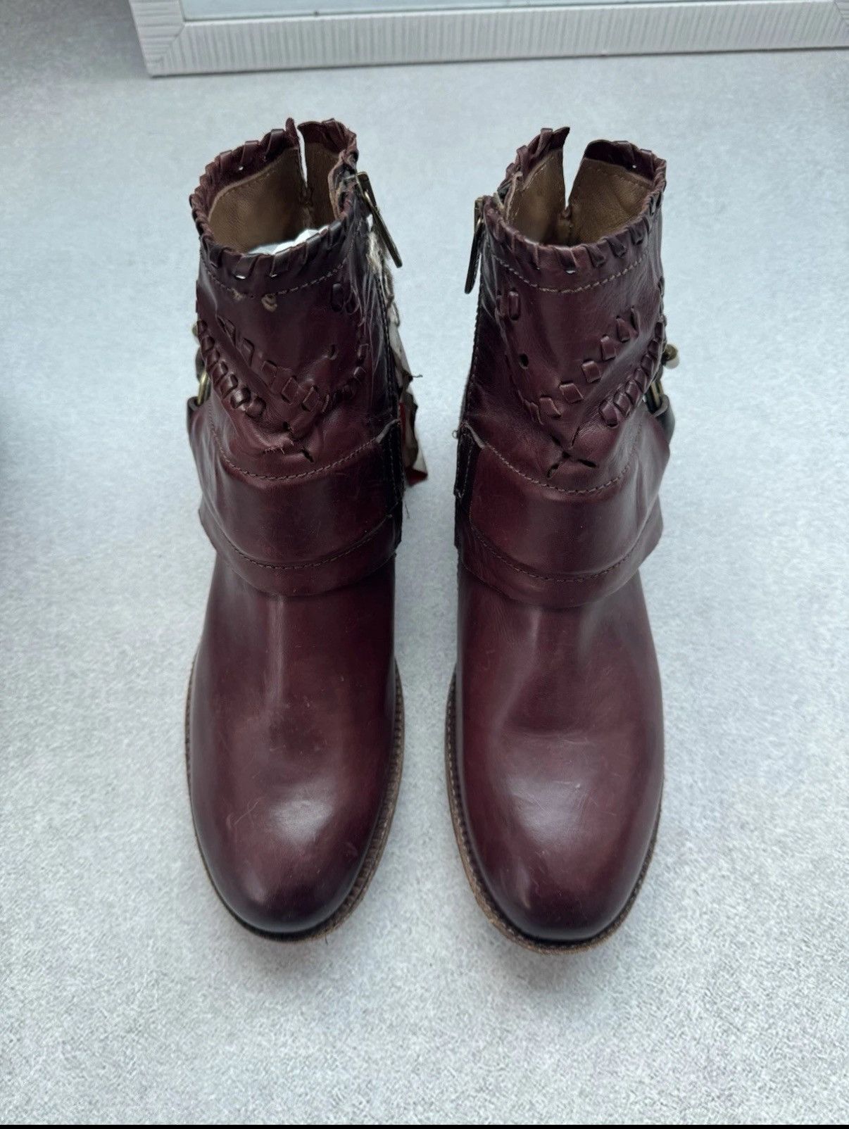 A.S.98 Vintage A.S 98 AIRSTEP Ankle Leather Burgundy Boots Size 37 Size US 6.5 / IT 36.5 - 2 Thumbnail