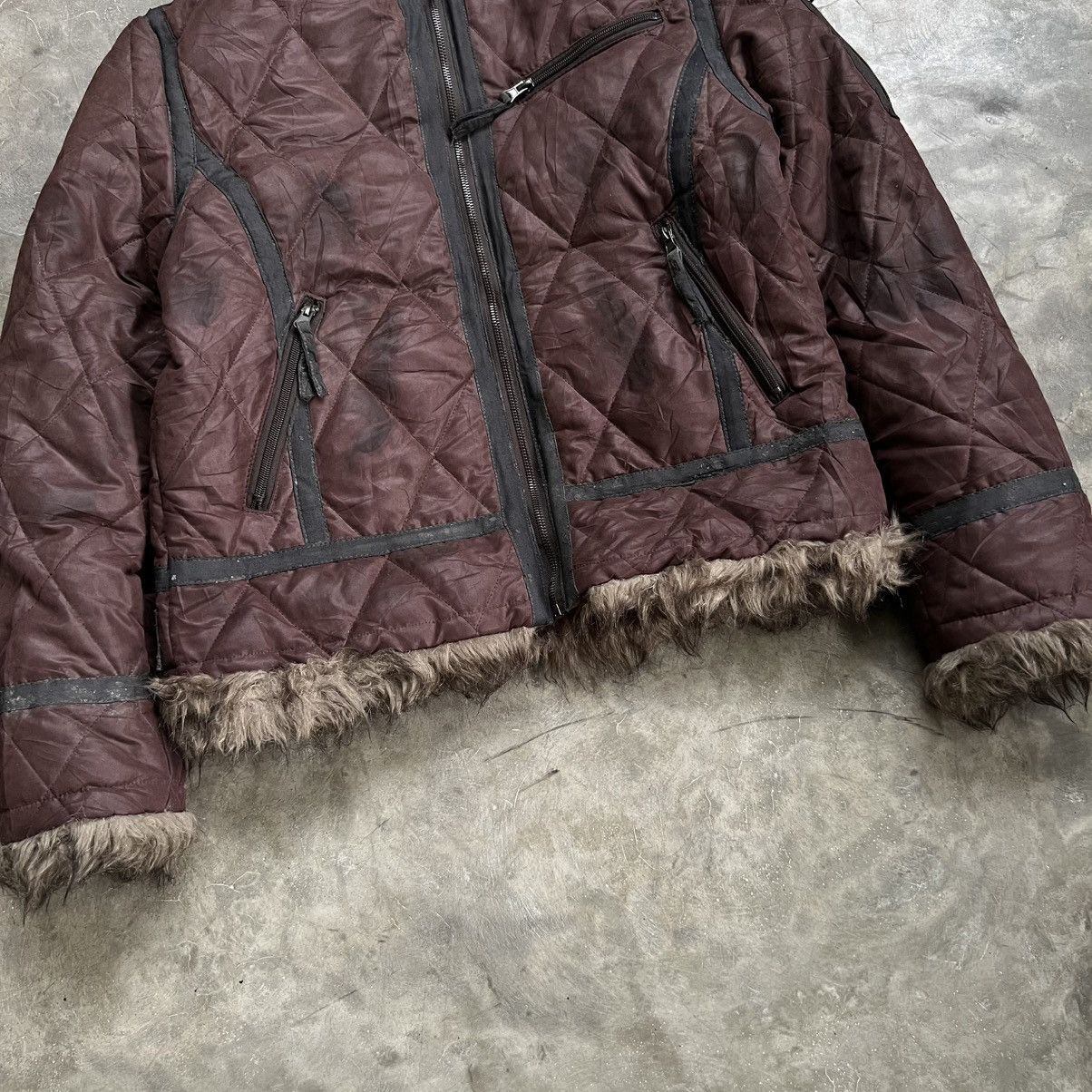 Japanese Brand 90s Crebar Garments B3 Padded Fur Bomber Jacket Size US L / EU 52-54 / 3 - 5 Thumbnail